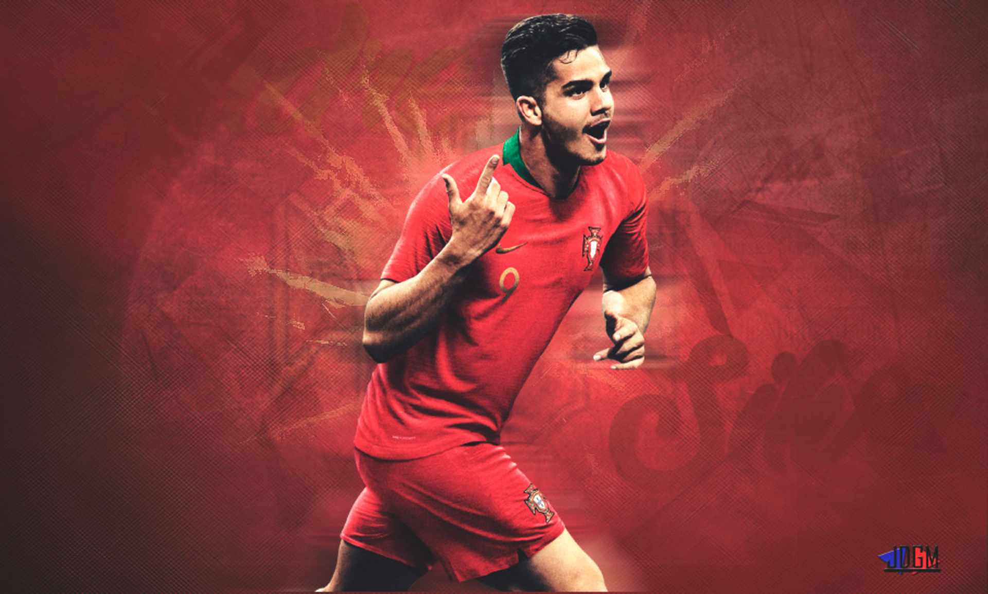 André Silva celebrating for Portugal National Football Team HD Wallpaper