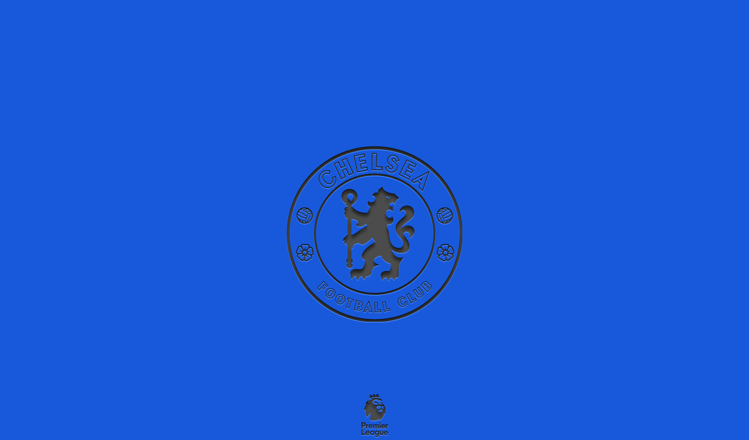 Chelsea Football Club and Premier League Logos HD Wallpaper