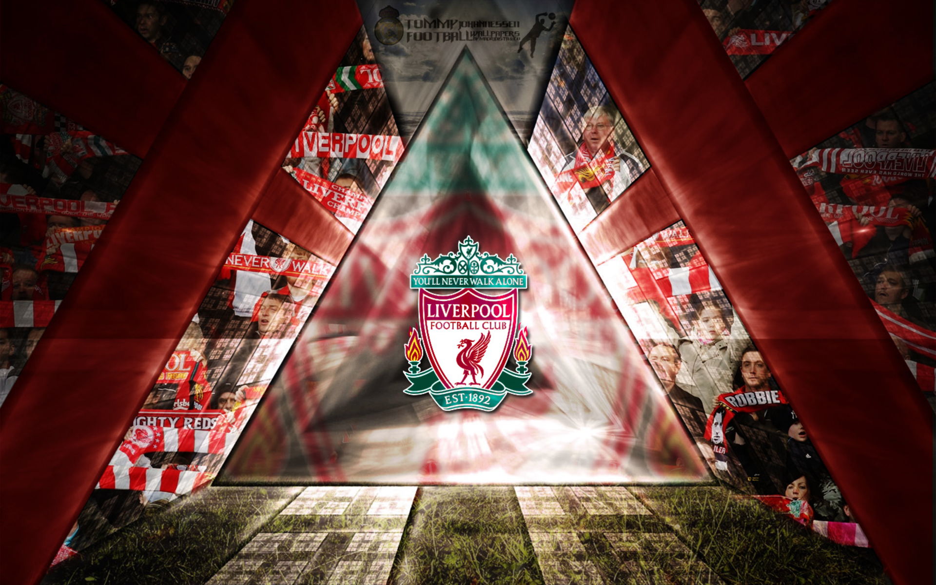Liverpool F.C. Logo and Fan Tribute HD Wallpaper