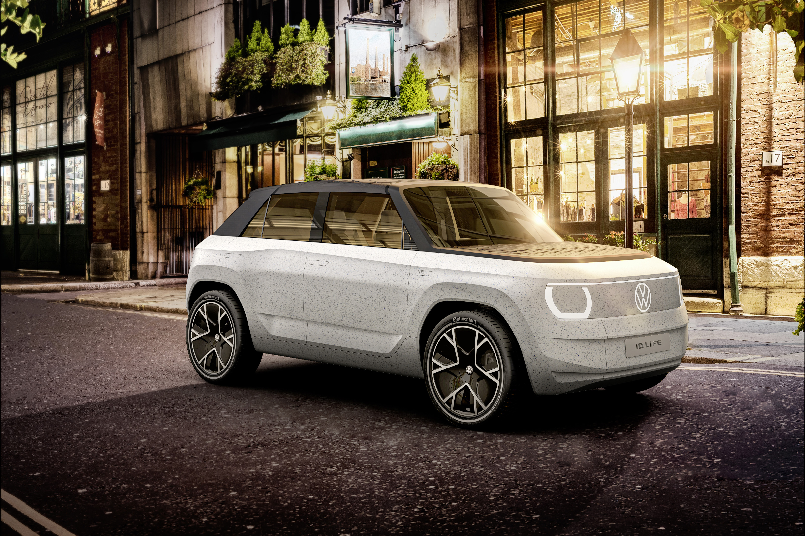Volkswagen I.D. LIFE Electric Concept Car on Street HD Wallpaper