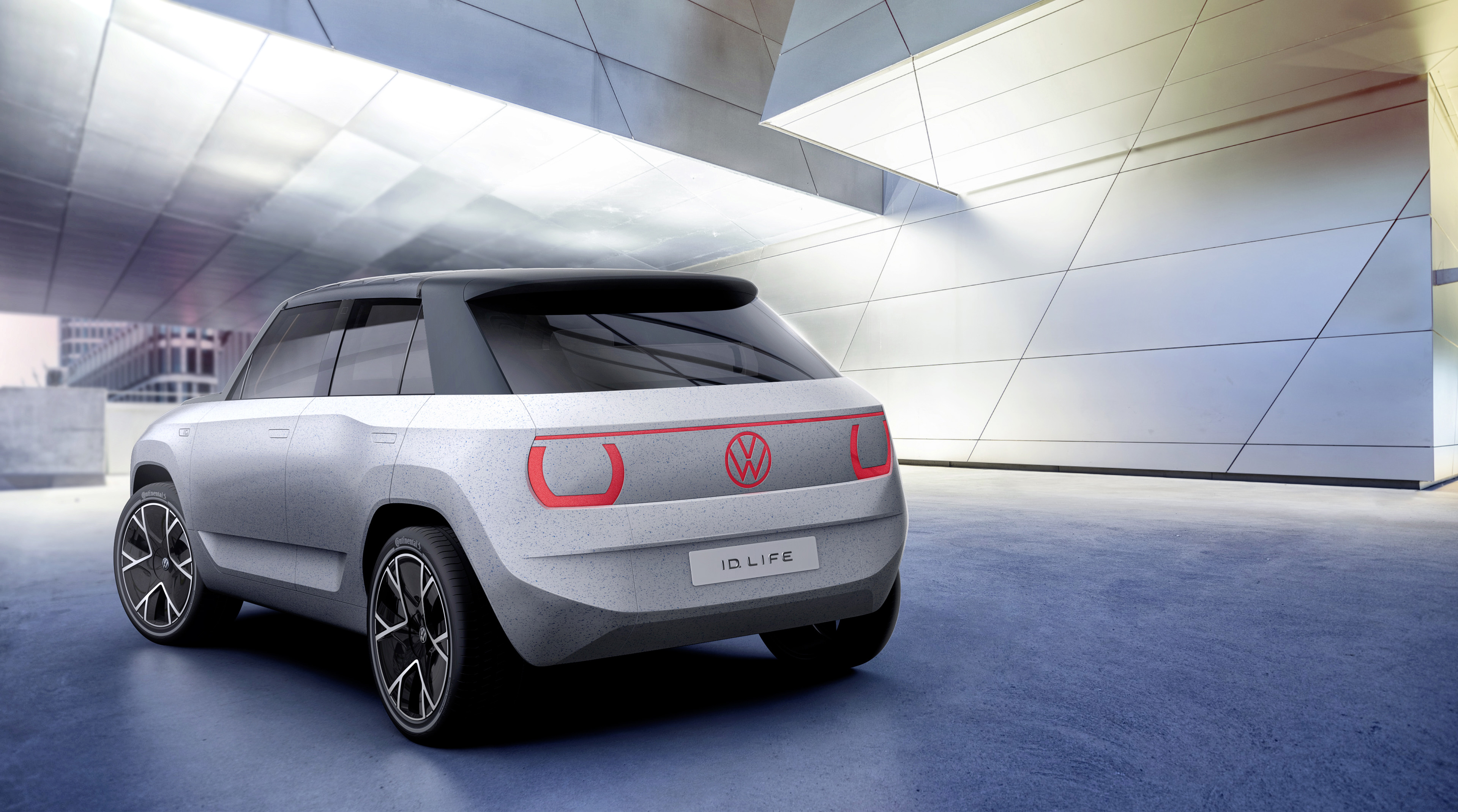 Volkswagen ID. LIFE Electric Concept Car Rear View HD Wallpaper