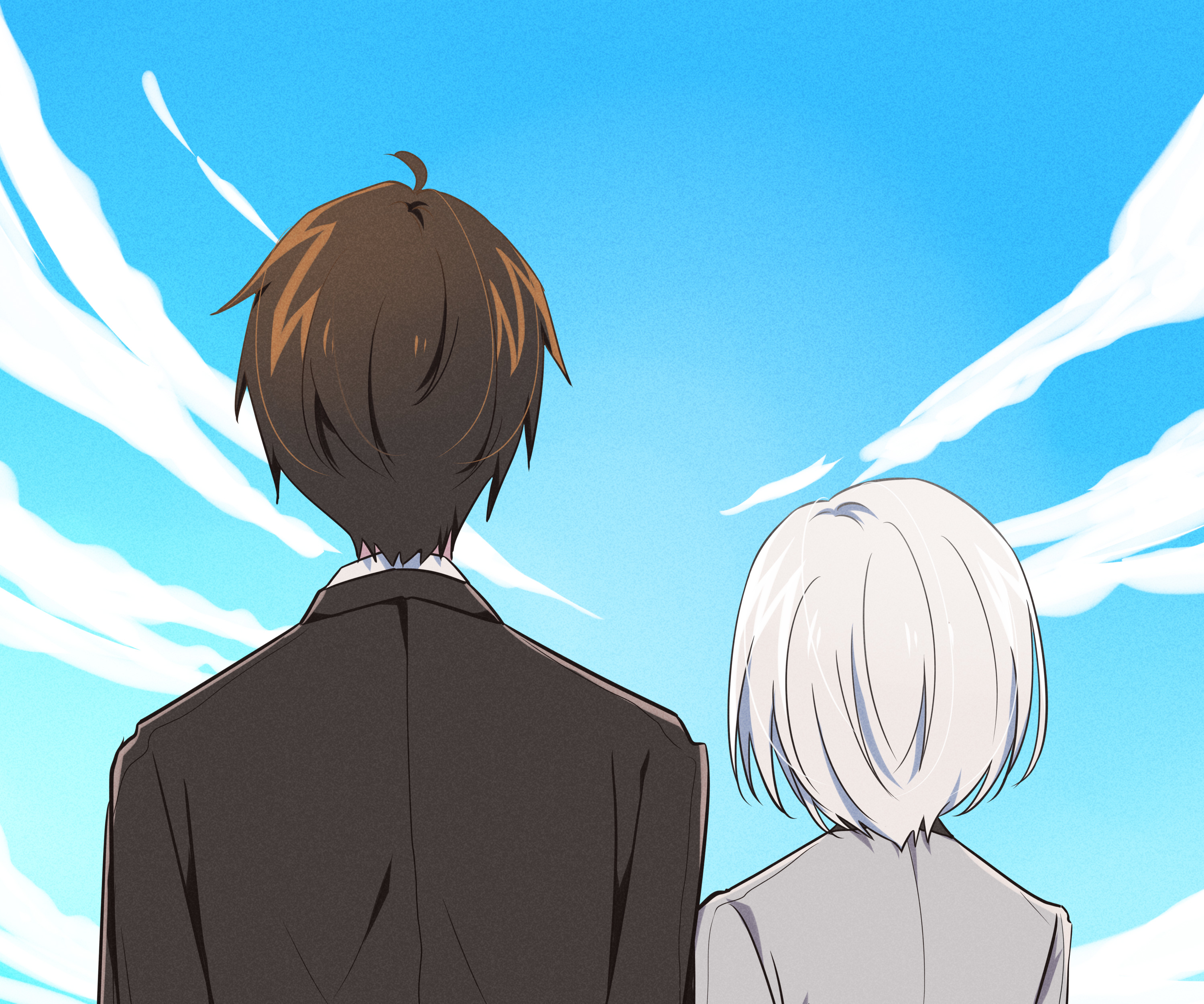The Detective Is Already Dead: Kimizuka and Siesta back view HD Wallpaper