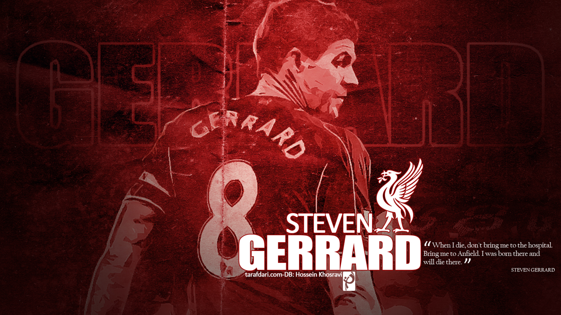 Steven Gerrard Liverpool Legend Anfield Quote HD Wallpaper
