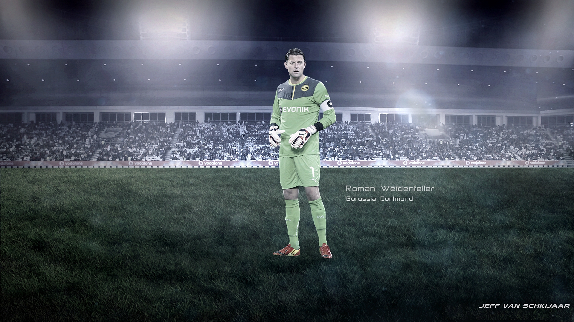 Roman Weidenfeller, Borussia Dortmund goalkeeper on field HD Wallpaper