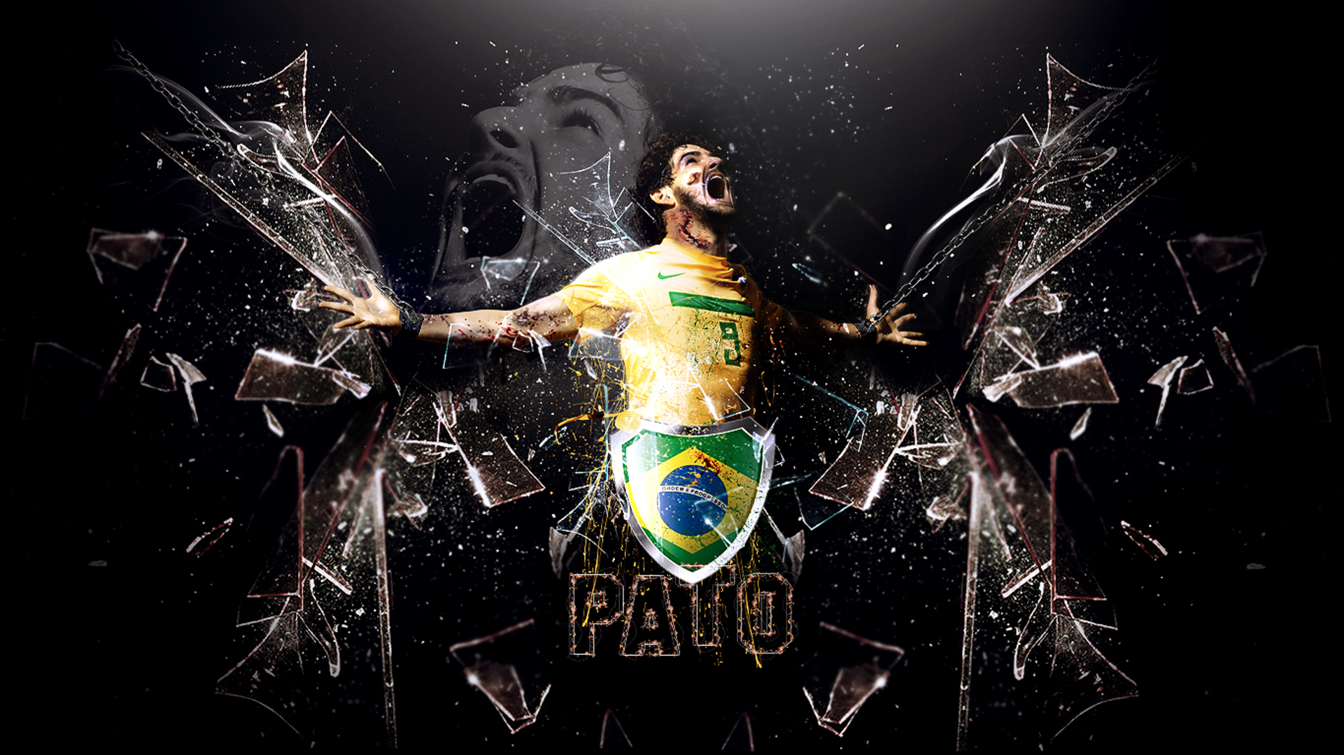 Alexandre Pato: Brazil's Shattering Football Victory HD Wallpaper