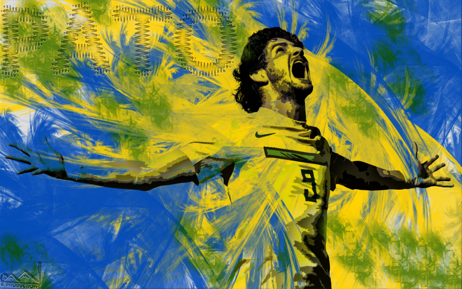 Alexandre Pato's passionate Brazil National Team celebration HD Wallpaper