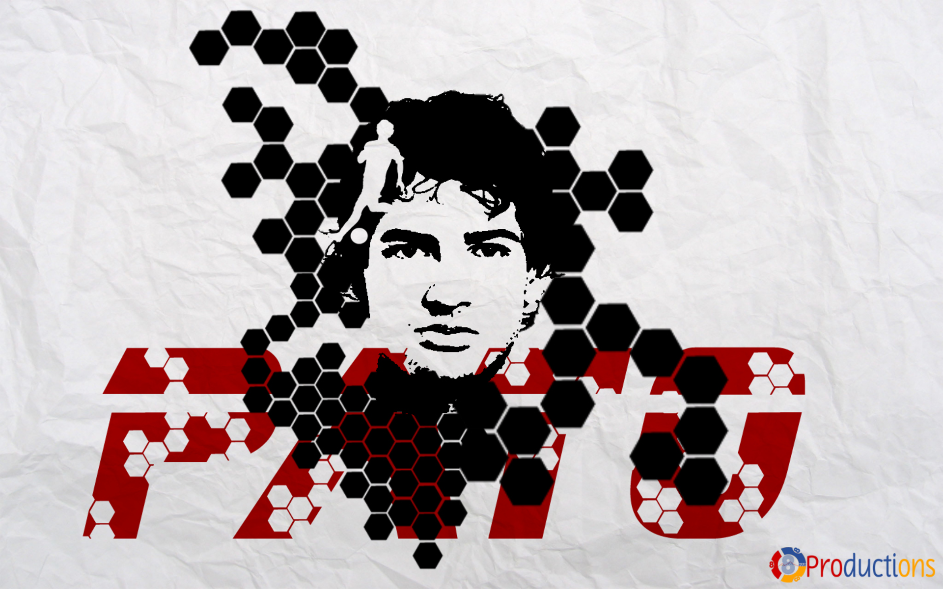 Alexandre Pato Hexagon Soccer Design HD Wallpaper