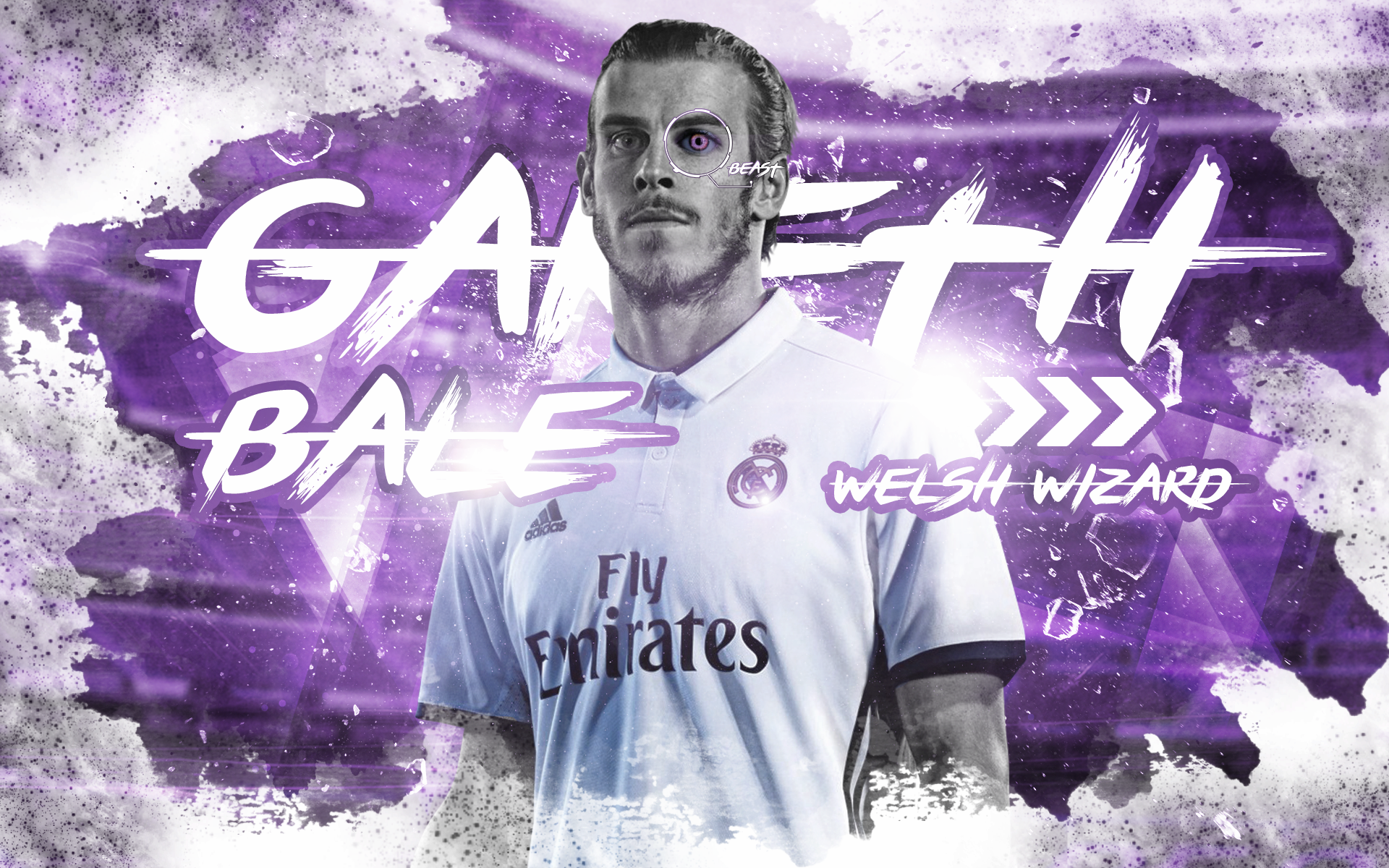 Gareth Bale Real Madrid Welsh Wizard Purple Art HD Wallpaper
