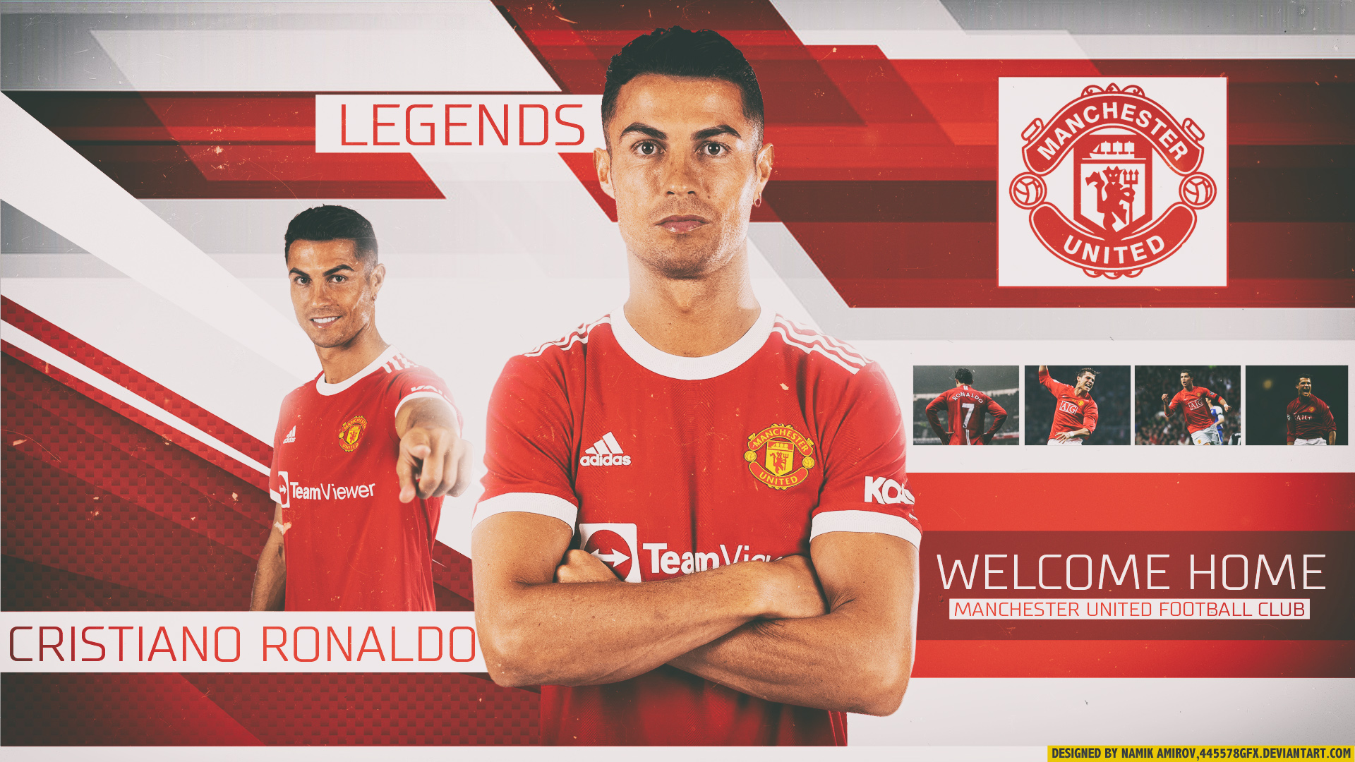 Legends Cristiano Ronaldo Welcome Home Manchester United HD Wallpaper
