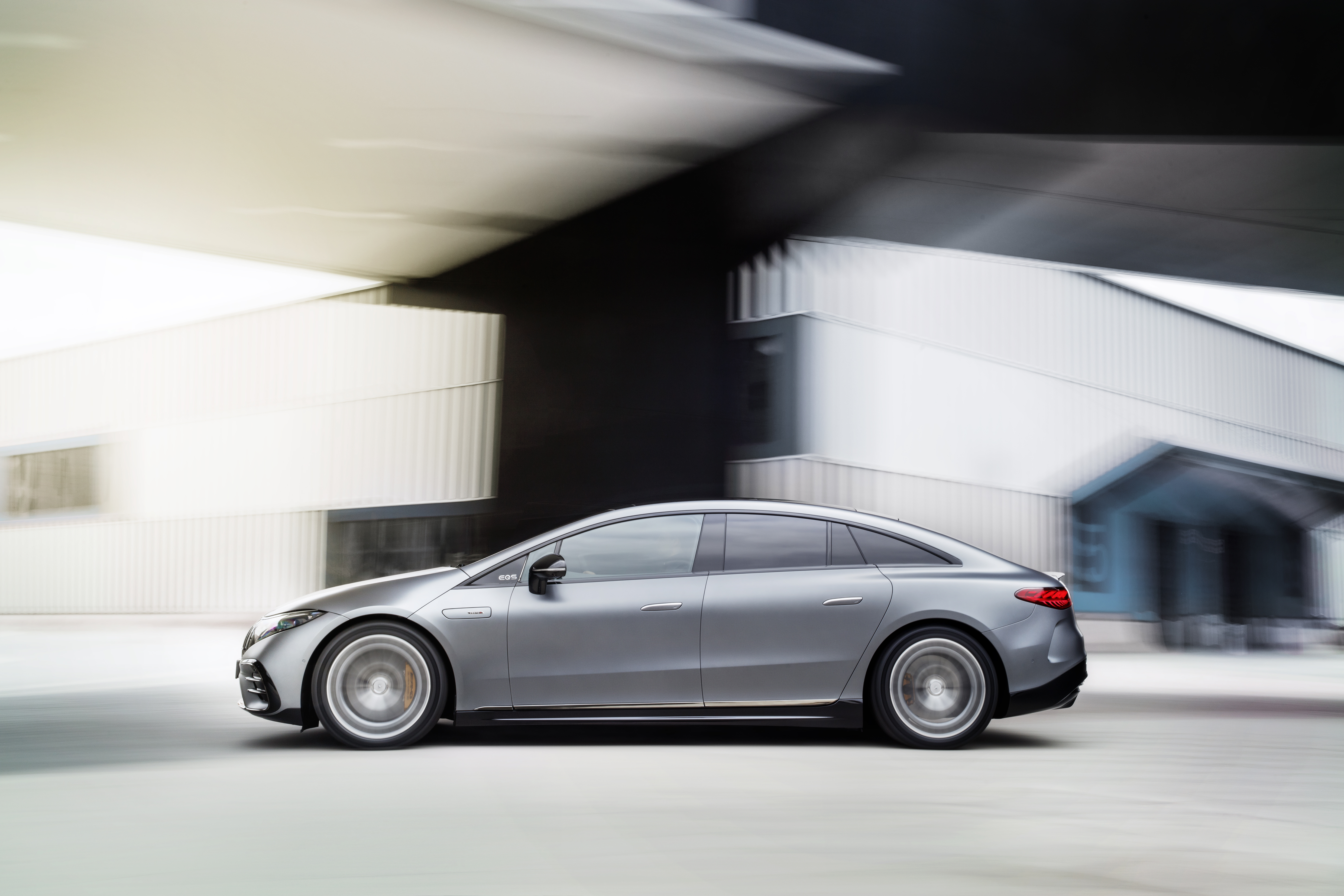 Mercedes-AMG EQS 53 Electric Luxury Car in Motion HD Wallpaper