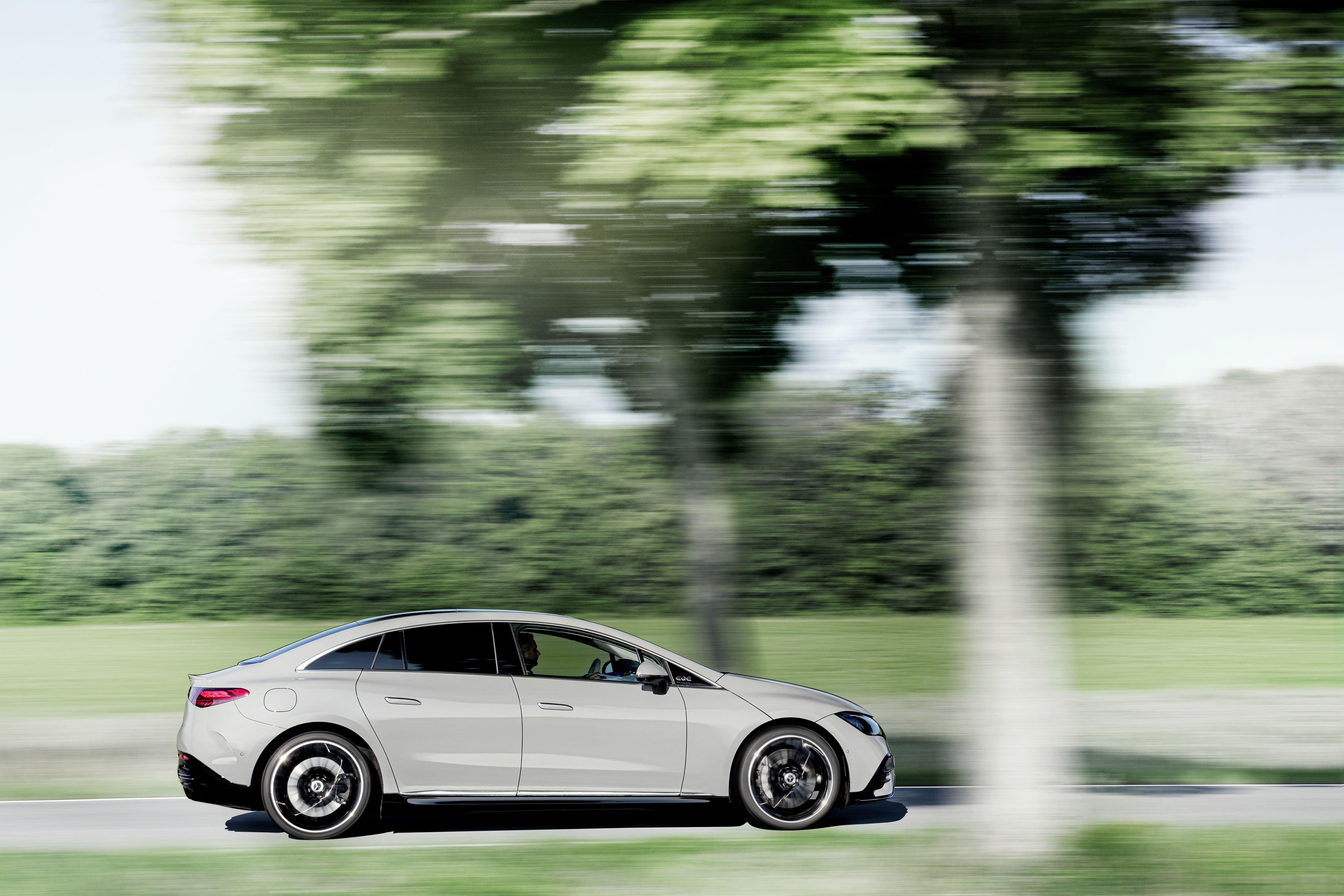 Mercedes-Benz EQE 350 Electric Car in Motion HD Wallpaper