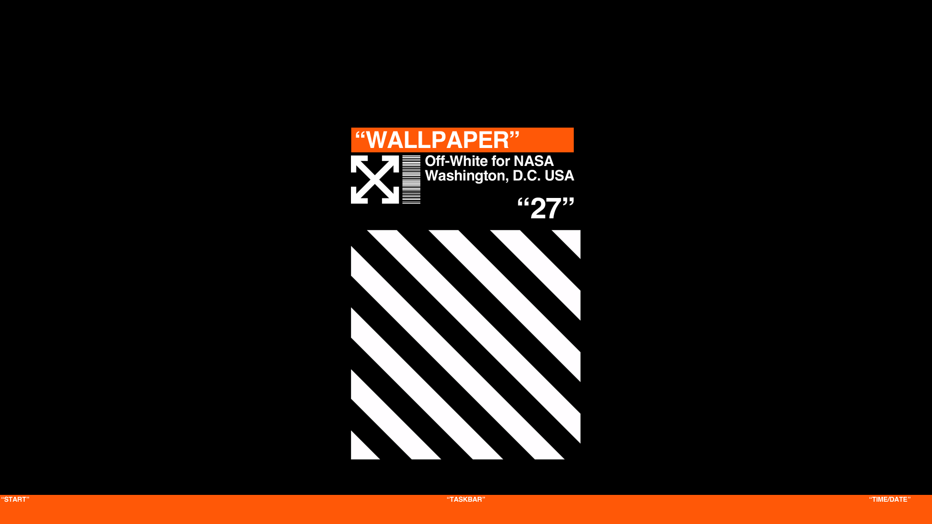 Off-White NASA black and white stripes desktop HD Wallpaper