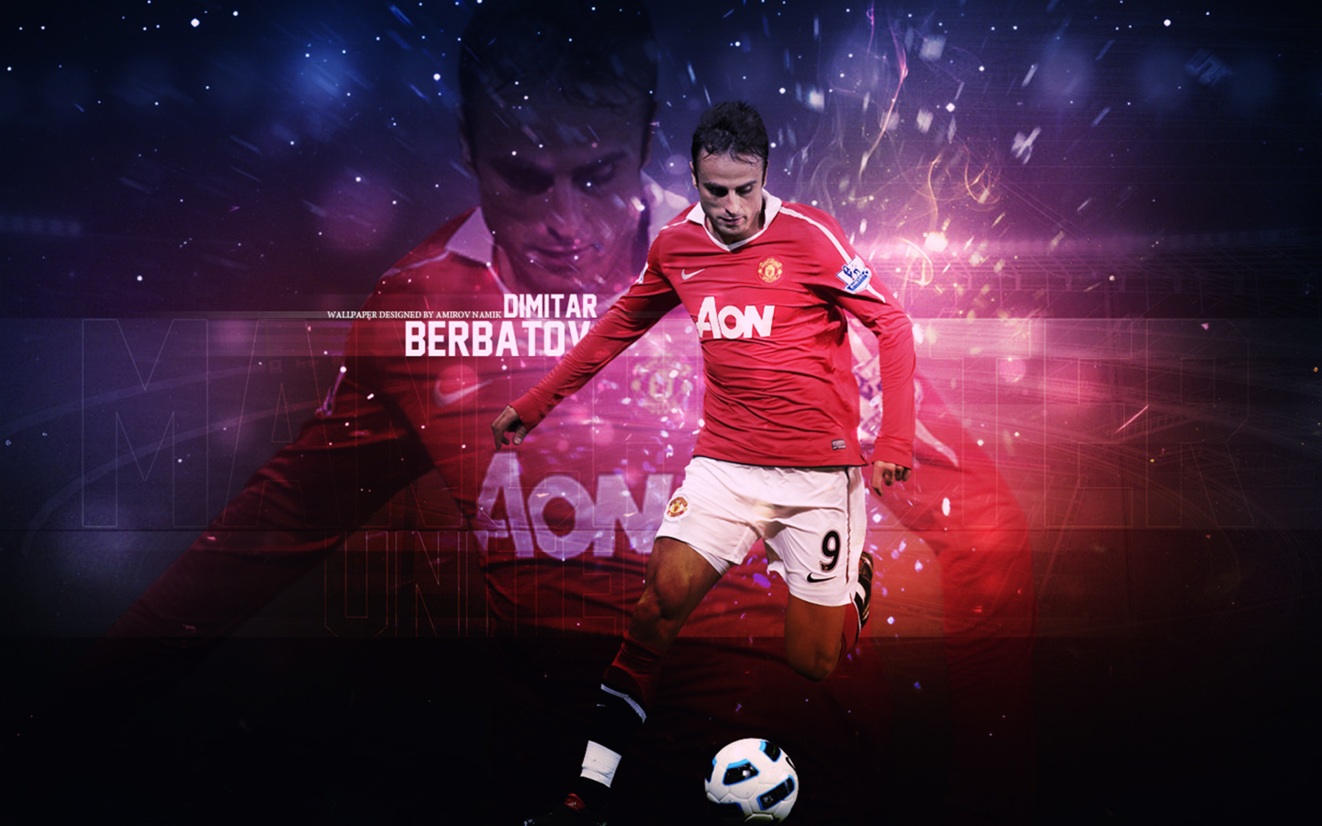Dimitar Berbatov Manchester United Football Action HD Wallpaper