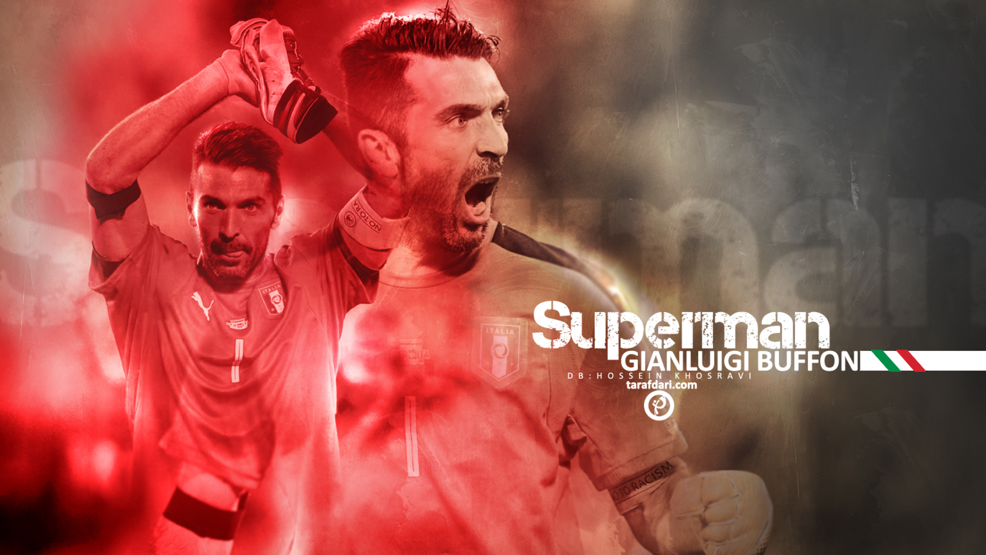 Superman Gianluigi Buffon, Italy National Football Team HD Wallpaper