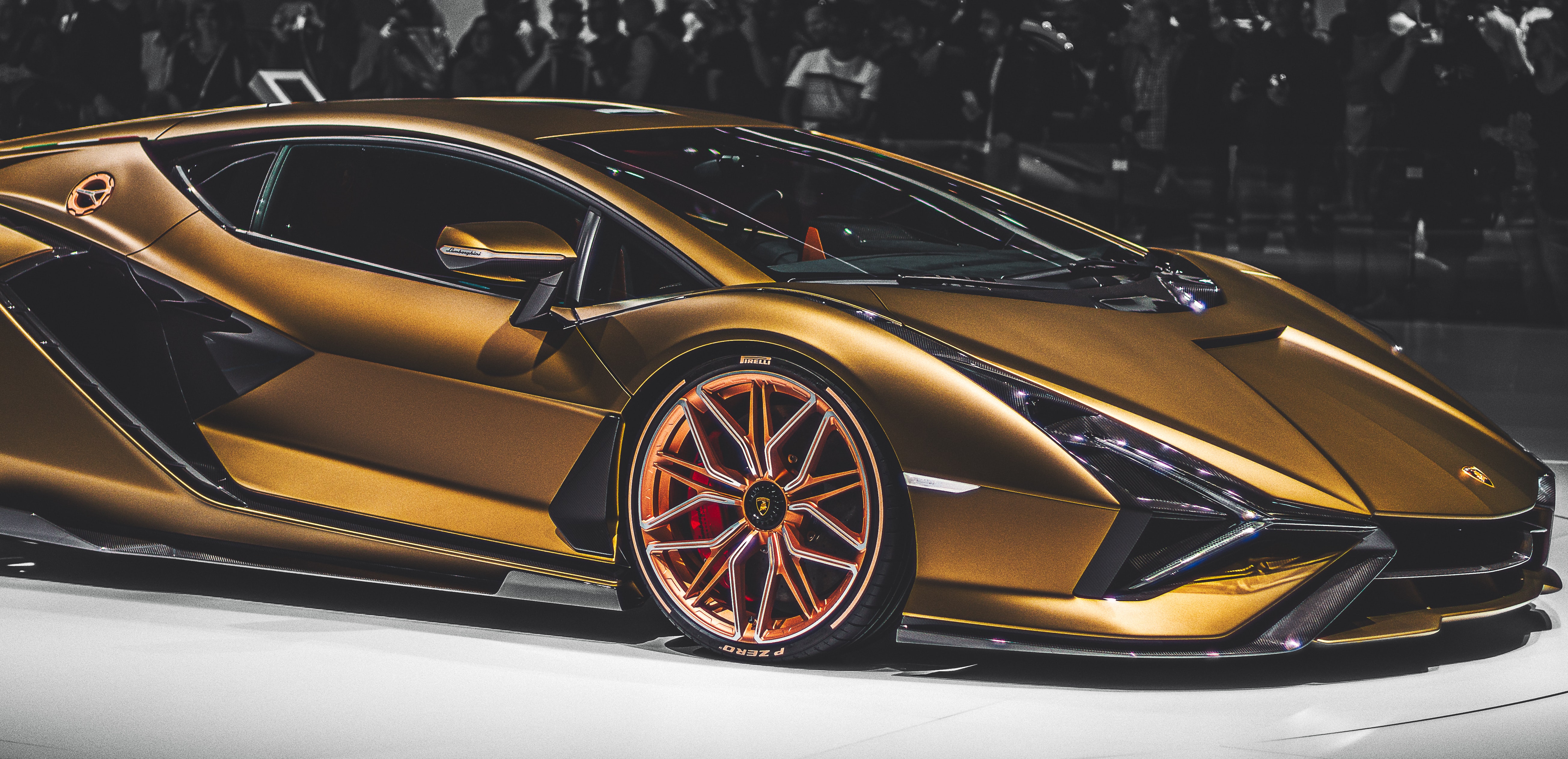 Gold Lamborghini Sián FKP 37 Supercar HD Wallpaper