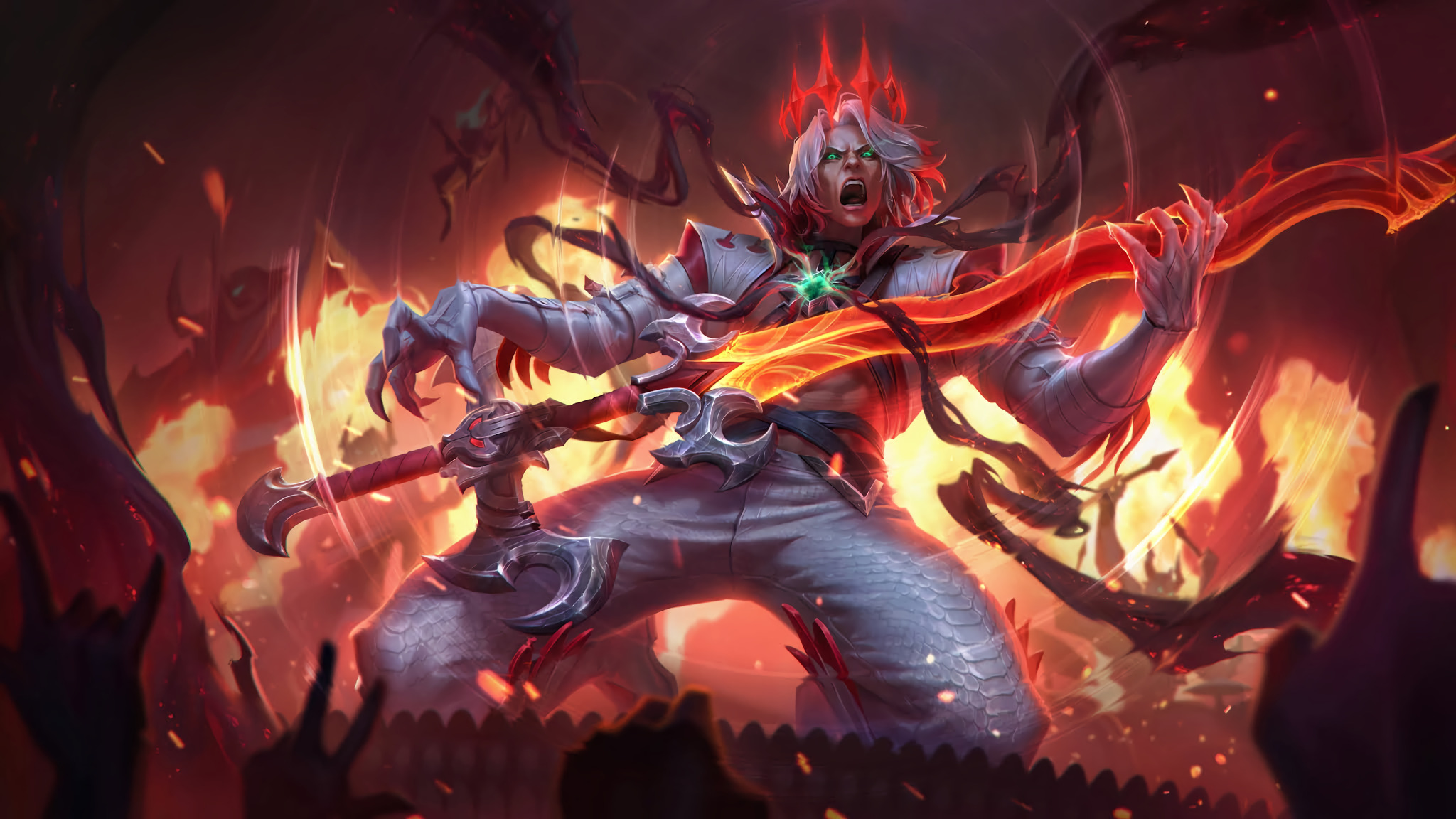 Viego Pentakill: Fiery Rock Performance HD Wallpaper