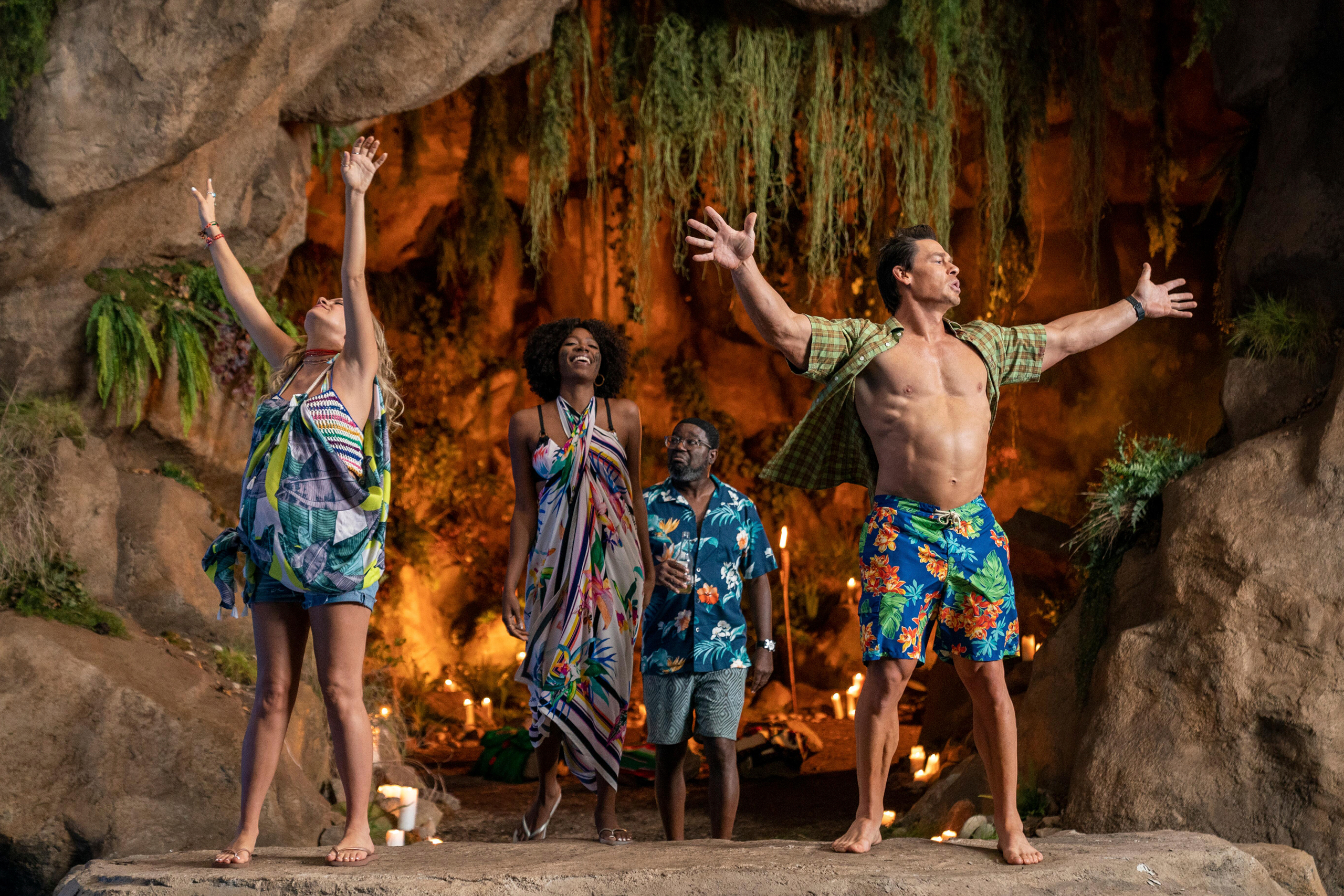 Vacation Friends cast celebrating in a grotto HD Wallpaper