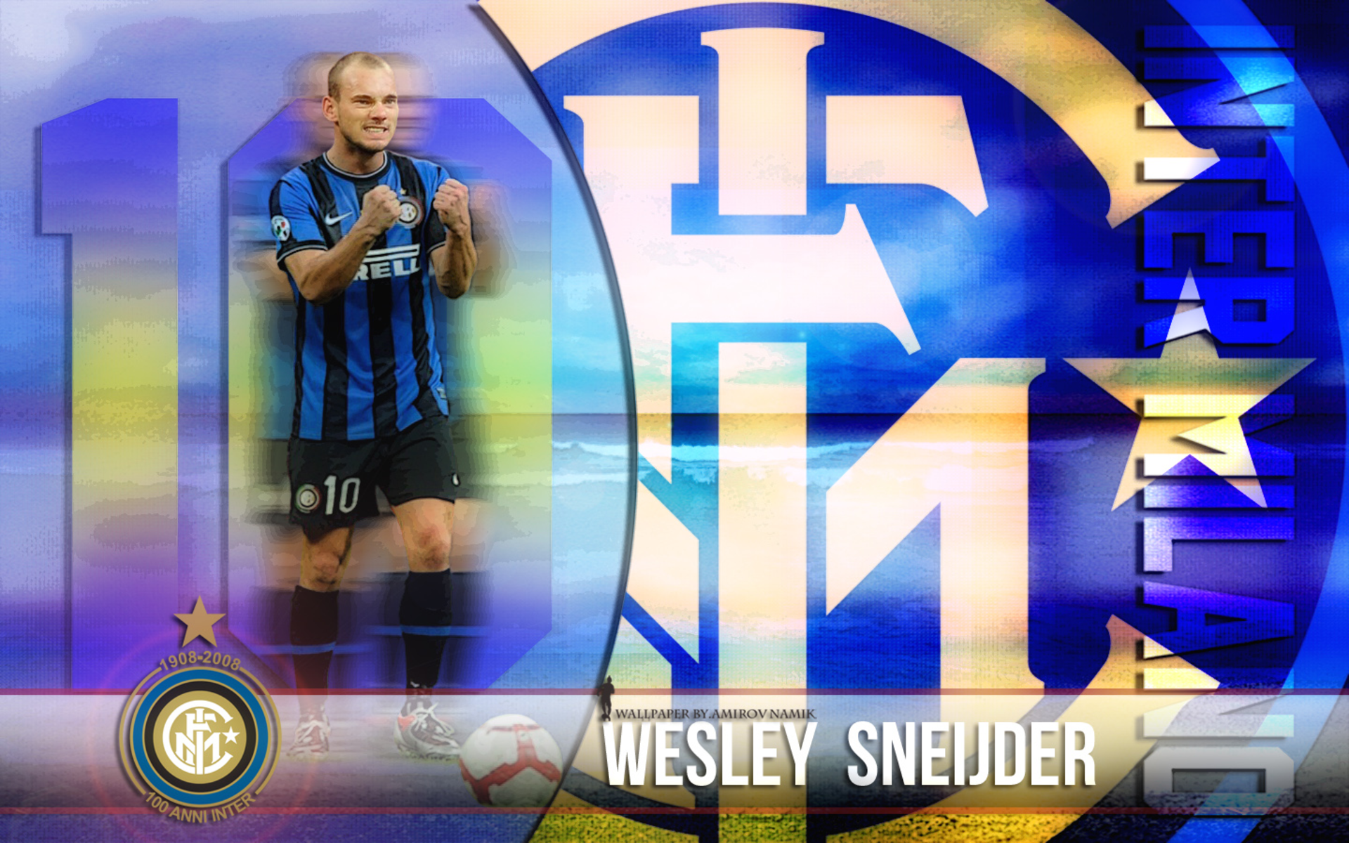 Wesley Sneijder Inter Milan 100 Years Celebration HD Wallpaper
