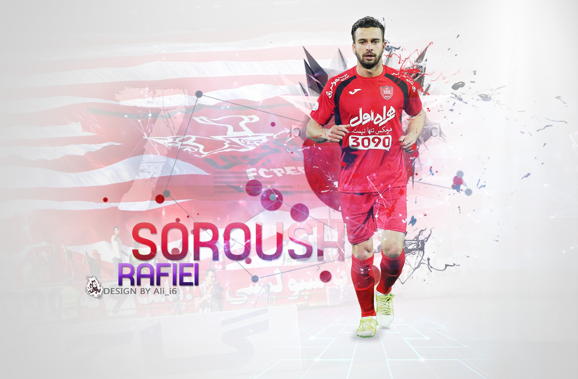 Soroush Rafiei Running for Persepolis F.C. HD Wallpaper