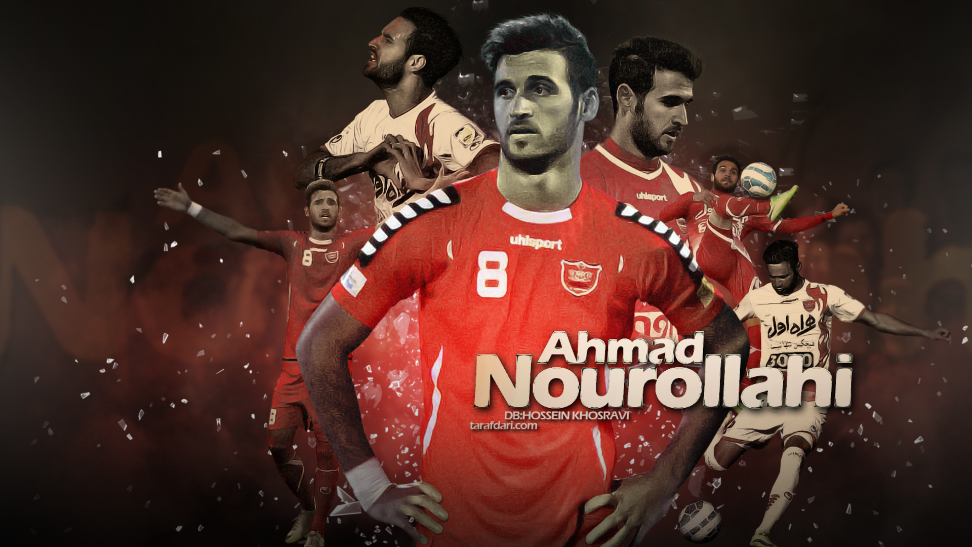 Ahmad Nourollahi Persepolis F.C. Football Collage HD Wallpaper