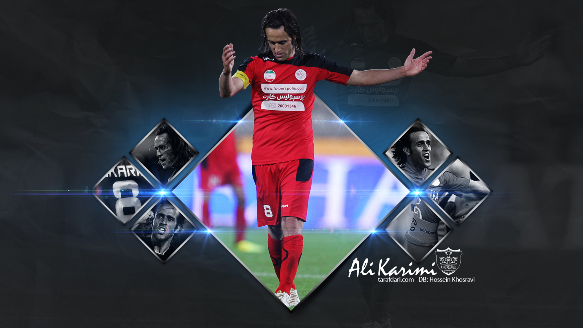 Ali Karimi Persepolis F.C. Football Player Montage HD Wallpaper