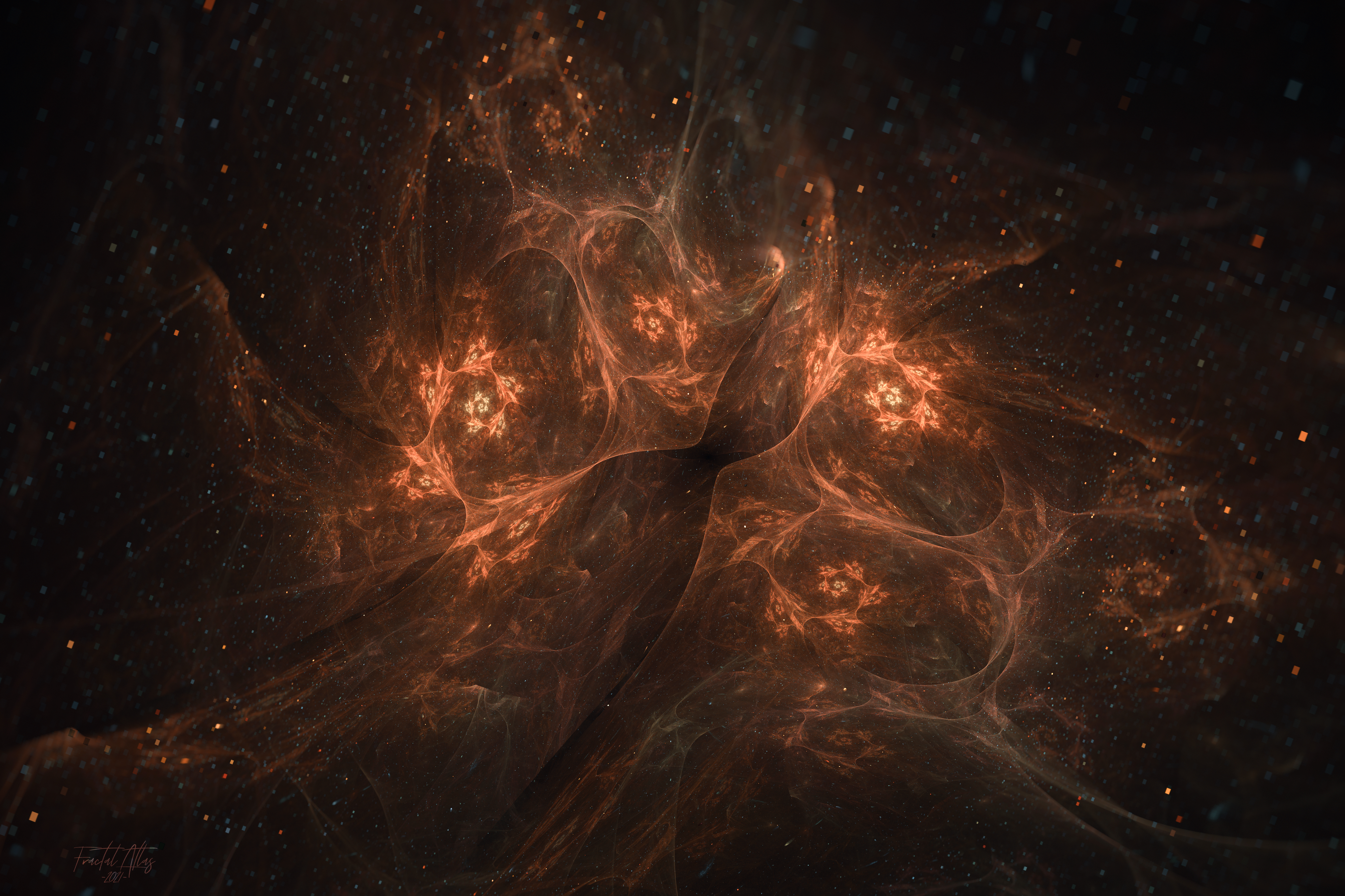 Fervour: Fiery Abstract Cosmic Glow HD Wallpaper