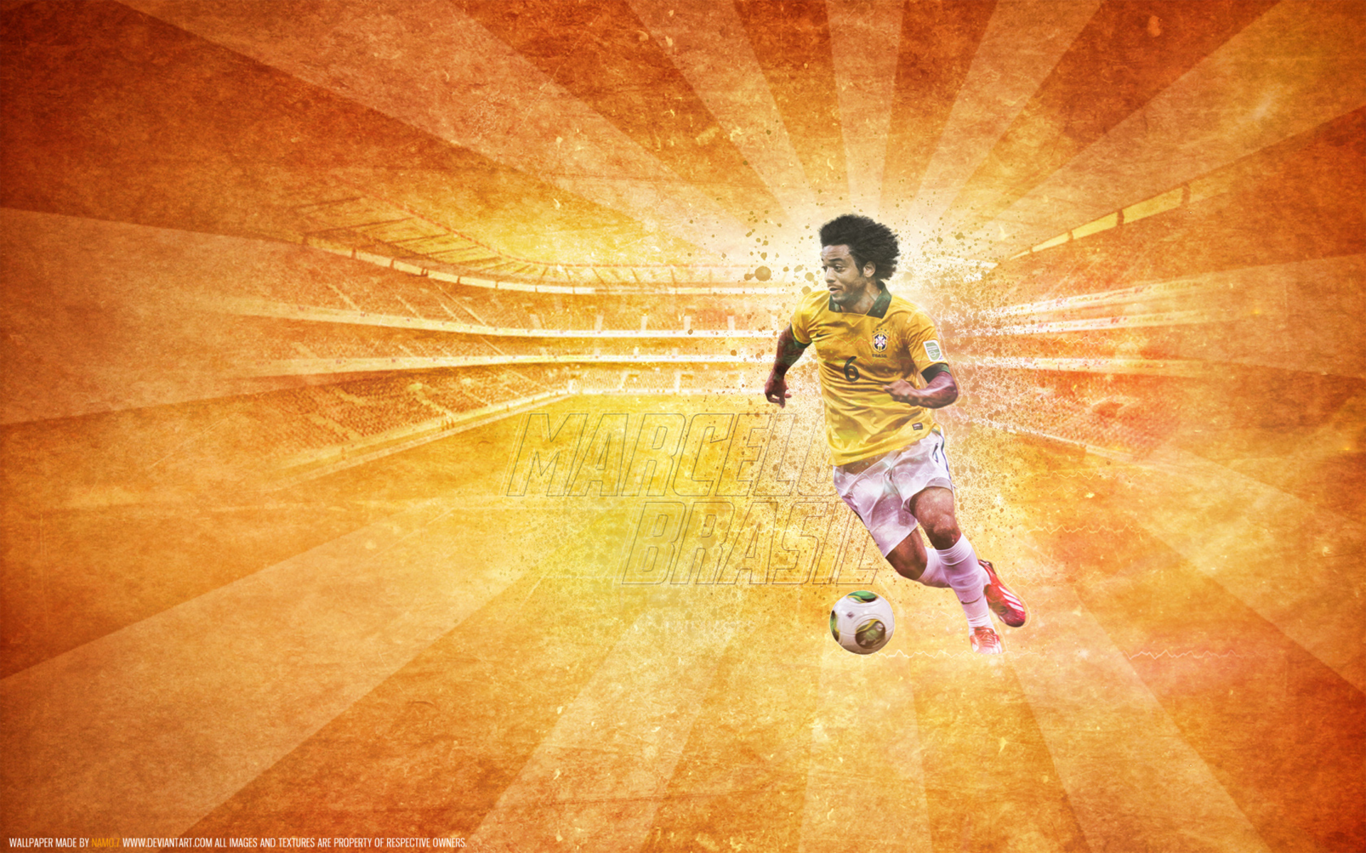 Marcelo Brazil National Team Football Action HD Wallpaper