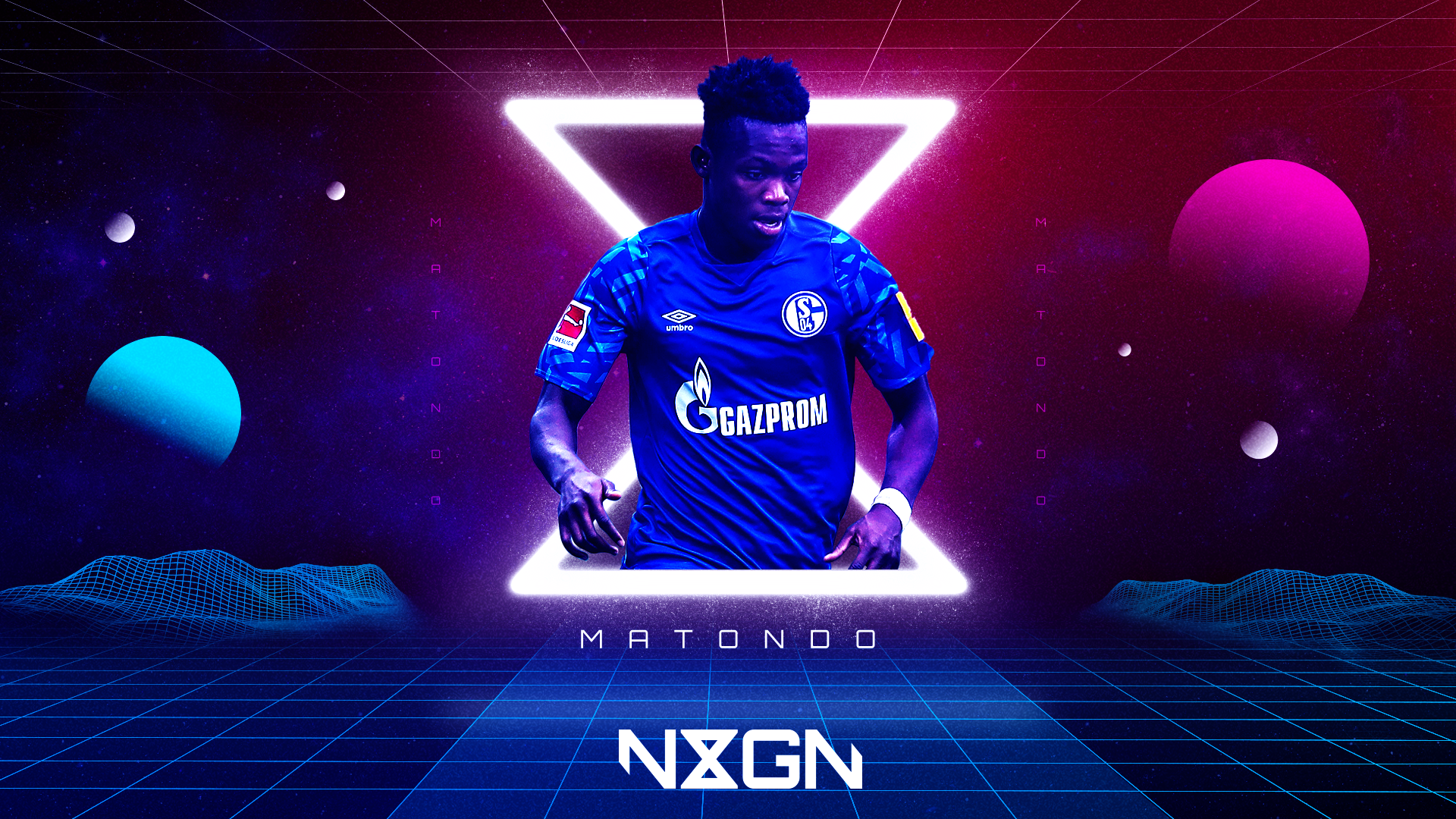 Rabbi Matondo Schalke 04 Neon Futuristic Soccer Art HD Wallpaper