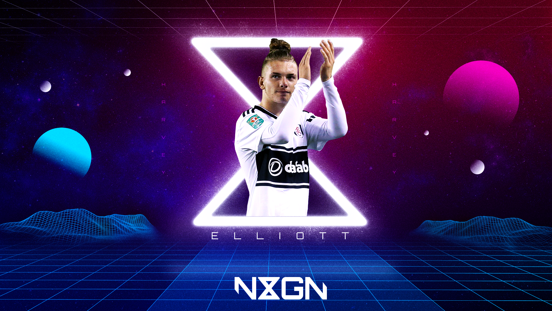 Harvey Elliott Fulham F.C. Synthwave Space Art HD Wallpaper