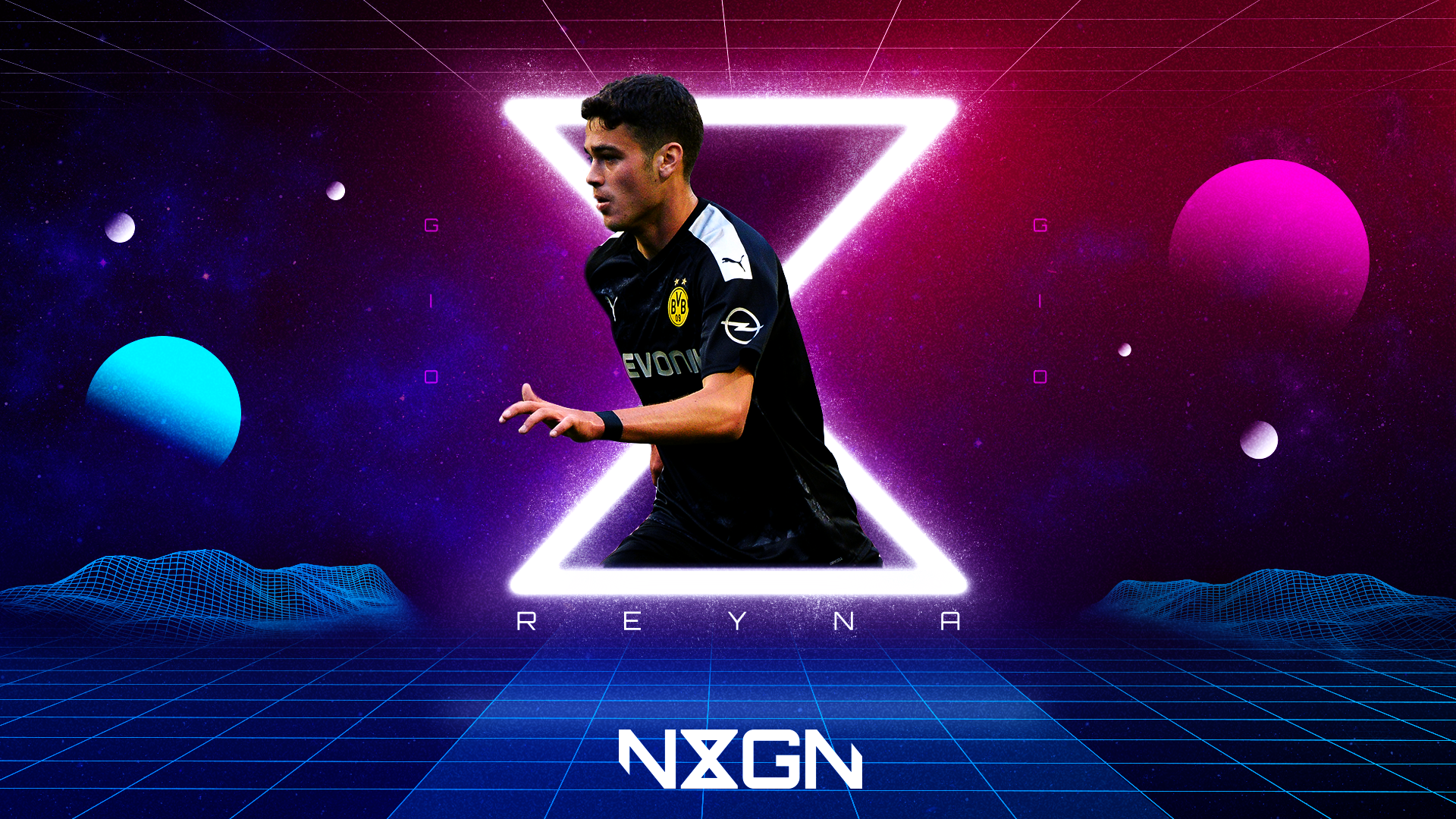 Giovanni Reyna NXGN Neon Soccer Art HD Wallpaper