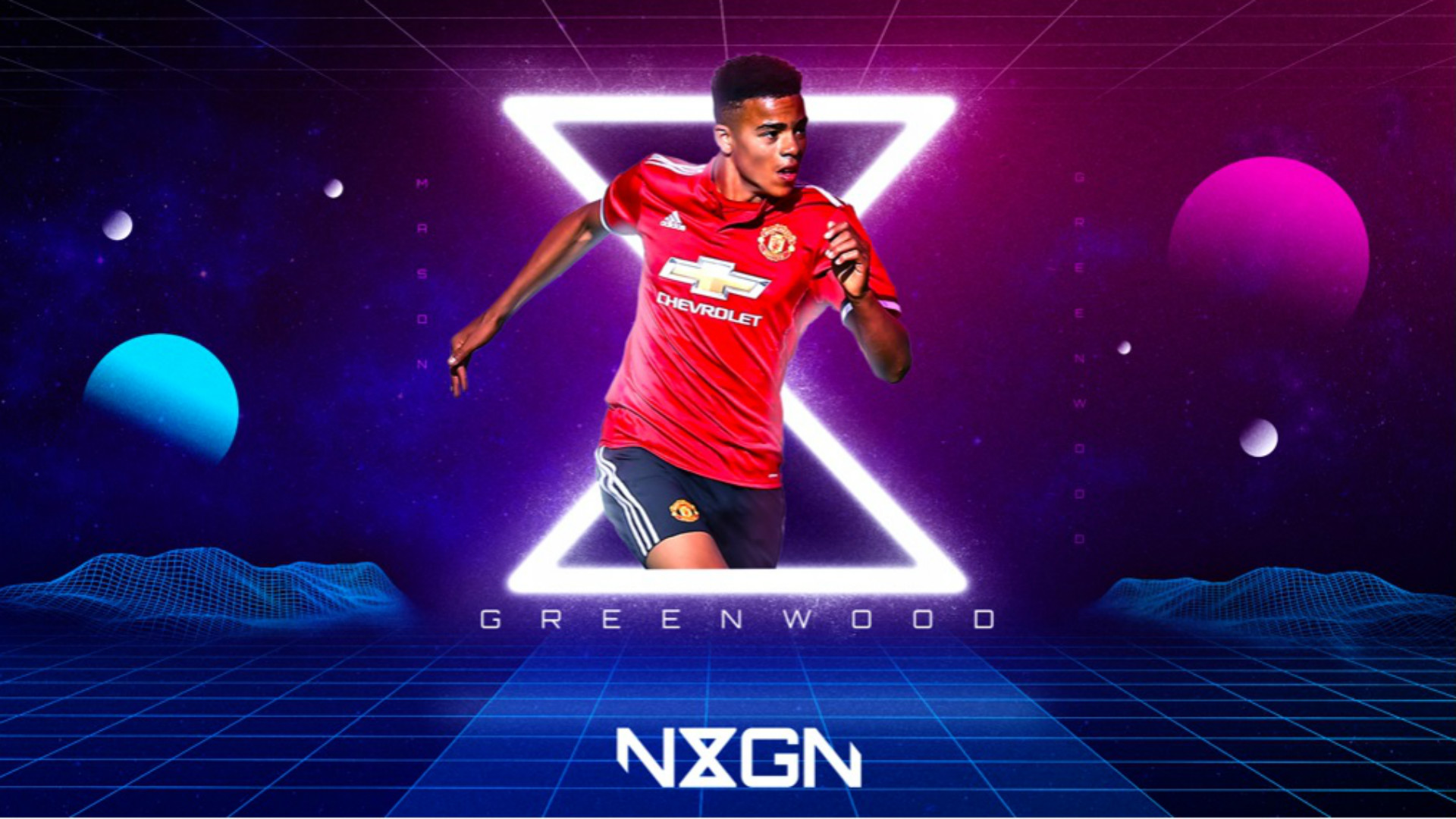 Mason Greenwood Manchester United Retro Space Art HD Wallpaper