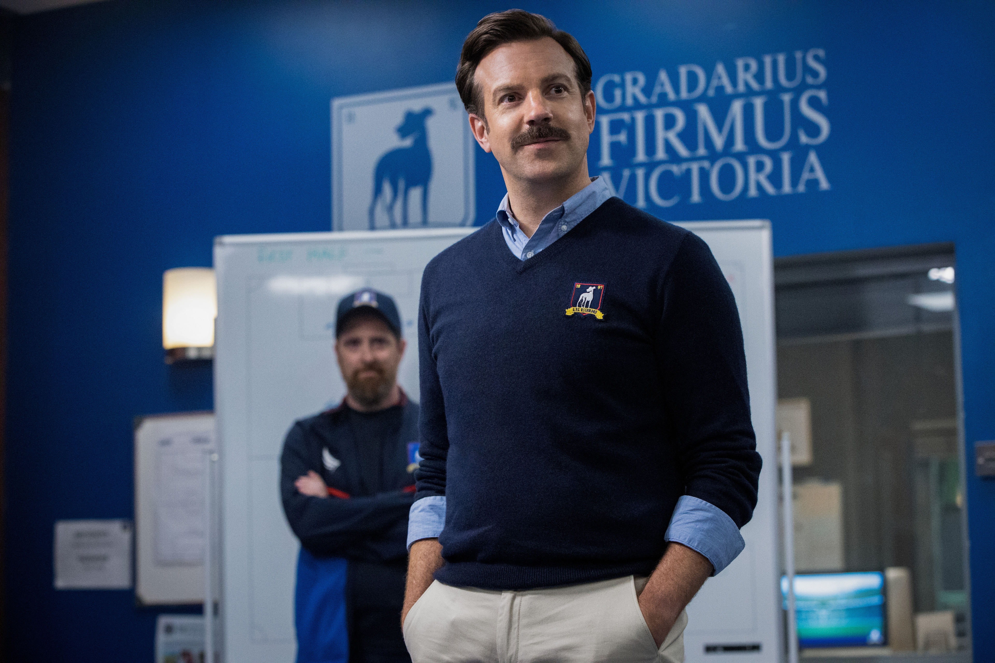 Jason Sudeikis as Ted Lasso with Coach Beard HD Wallpaper