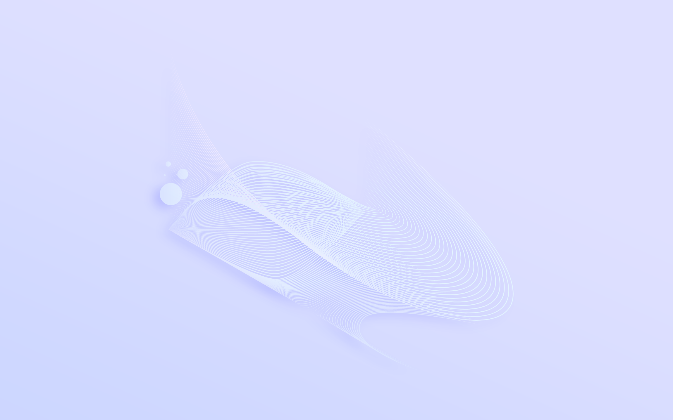 Abstract Flowing Lines and Spheres on Lavender HD Wallpaper