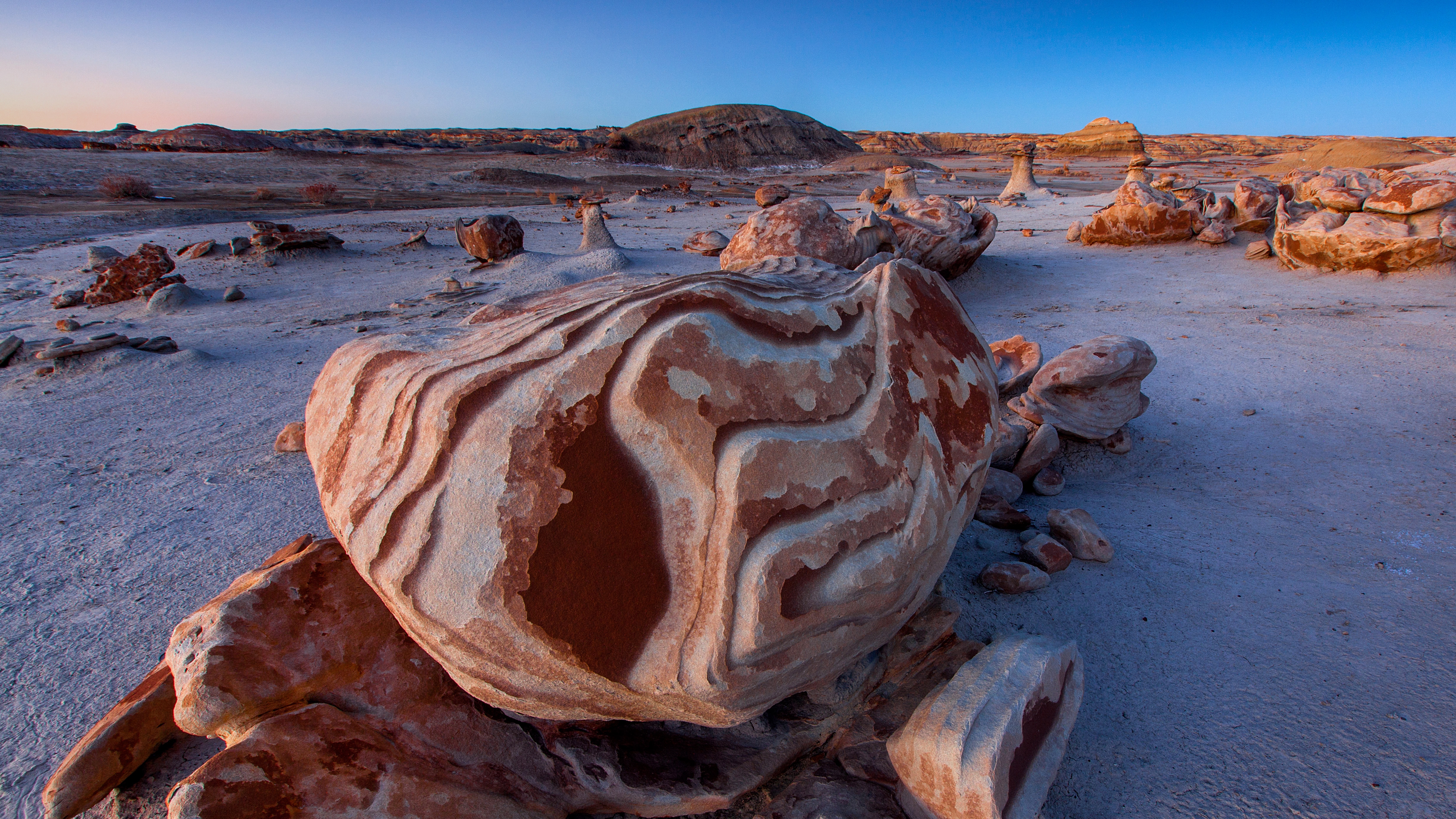 The Alien Egg Hatchery in the Bisti/De-Na-Zin Wilderness, New Mexico HD Wallpaper