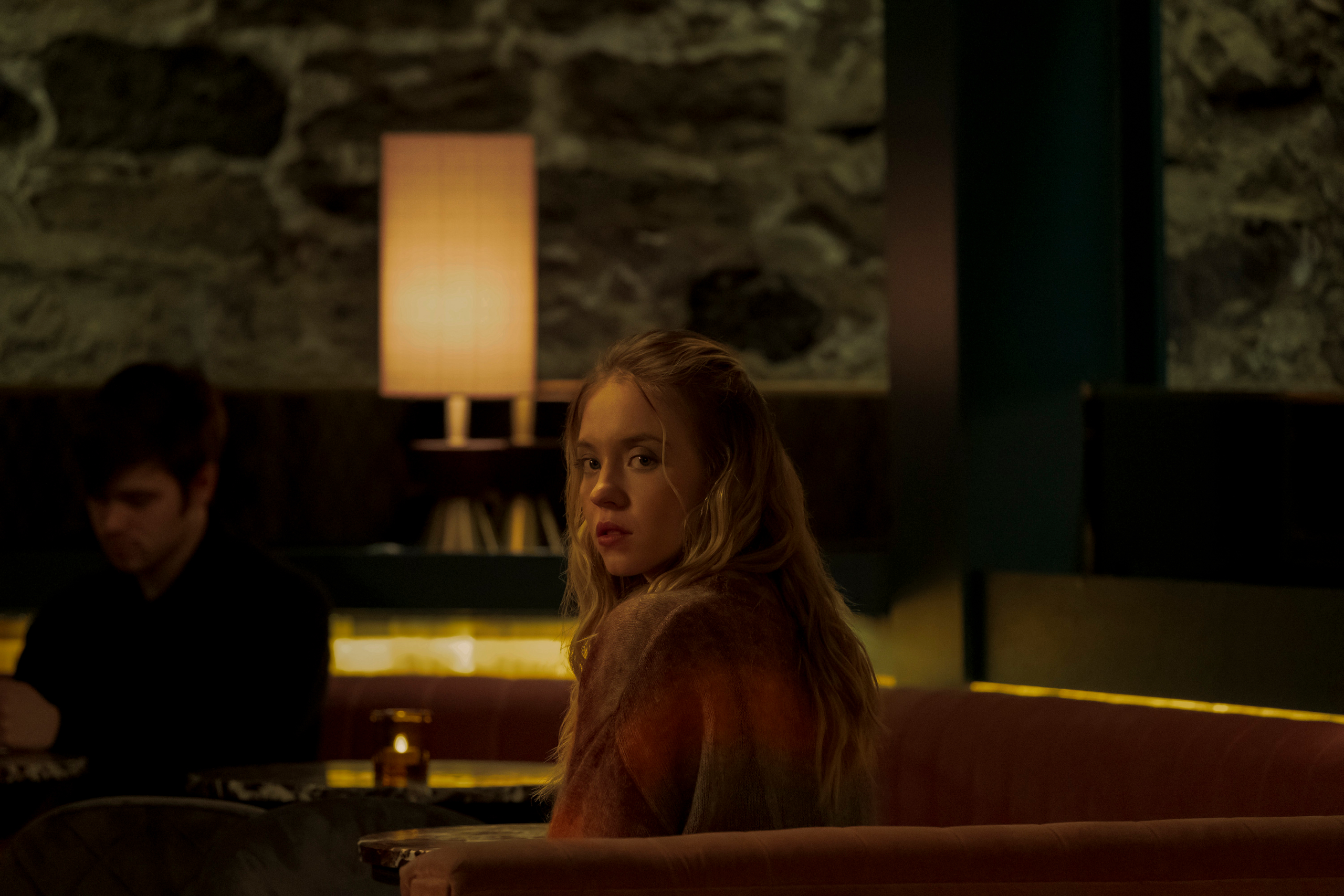 Sydney Sweeney looking back in The Voyeurs HD Wallpaper