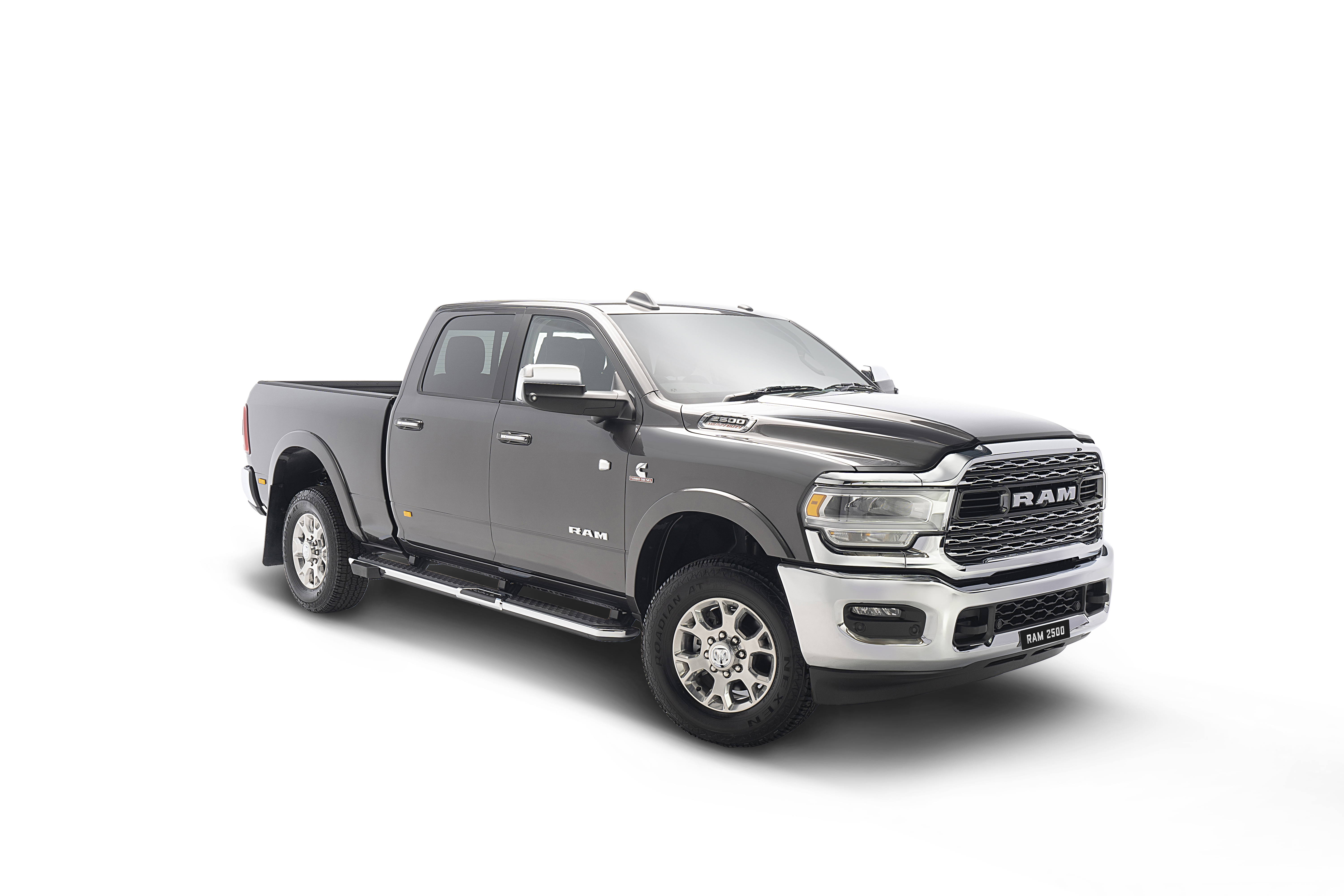 Dark Grey Dodge Ram 2500 Laramie Crew Cab Pickup HD Wallpaper