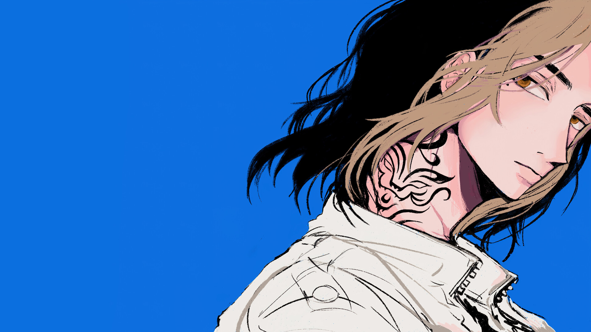 Tokyo Revengers Kazutora Hanemiya with neck tattoo HD Wallpaper