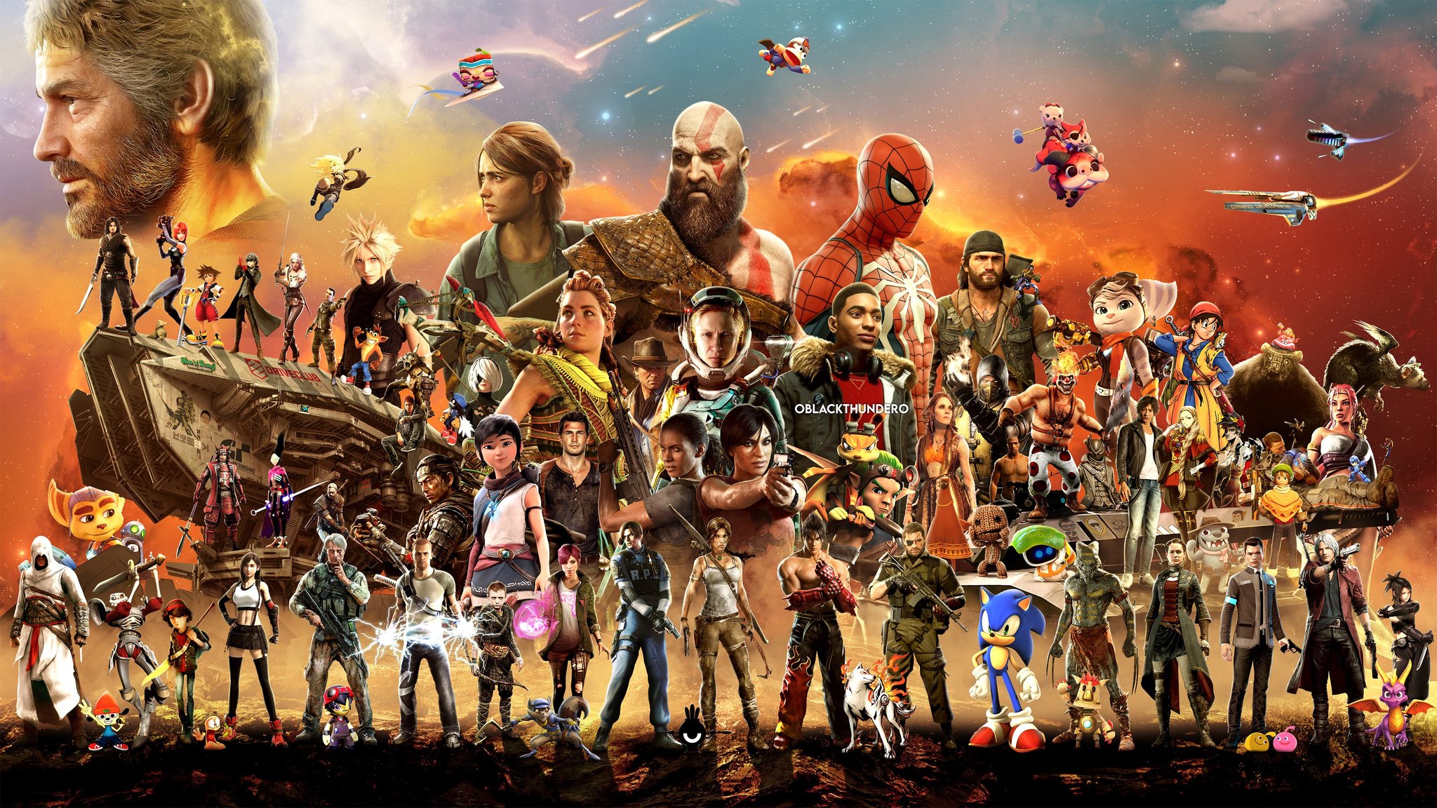 Iconic PlayStation Characters Assemble HD Wallpaper