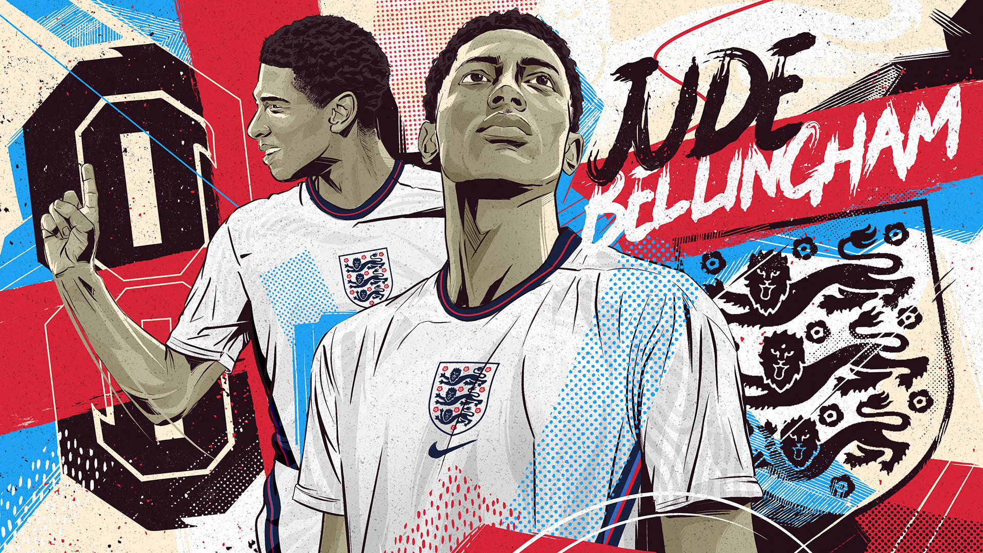 Jude Bellingham England Football Art HD Wallpaper