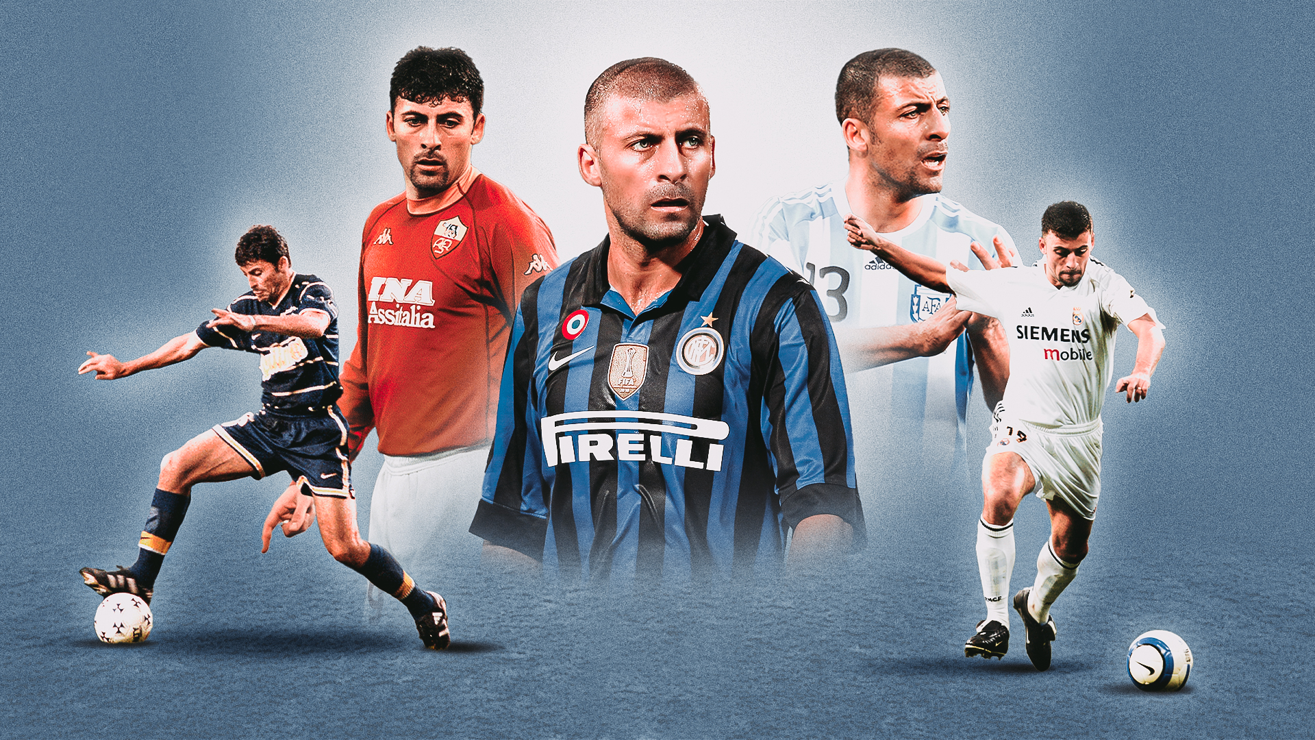 Walter Samuel in A.S. Roma, Inter Milan, Real Madrid kits HD Wallpaper