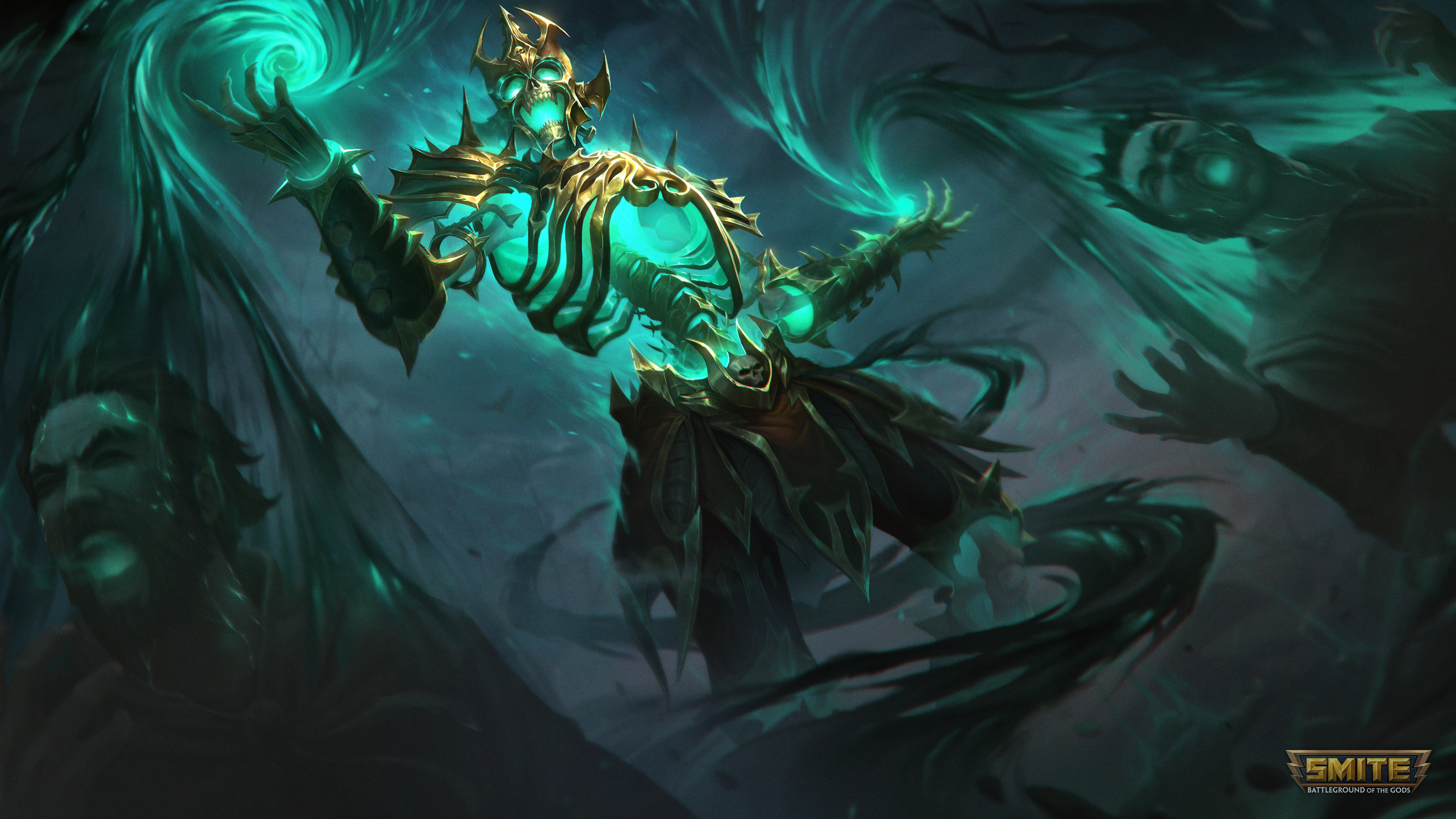 Death's Door Janus unleashing spectral power in Smite HD Wallpaper