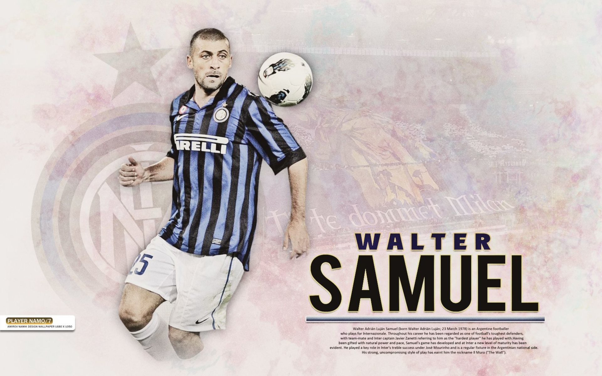 Walter Samuel, Inter Milan Football Player HD Wallpaper
