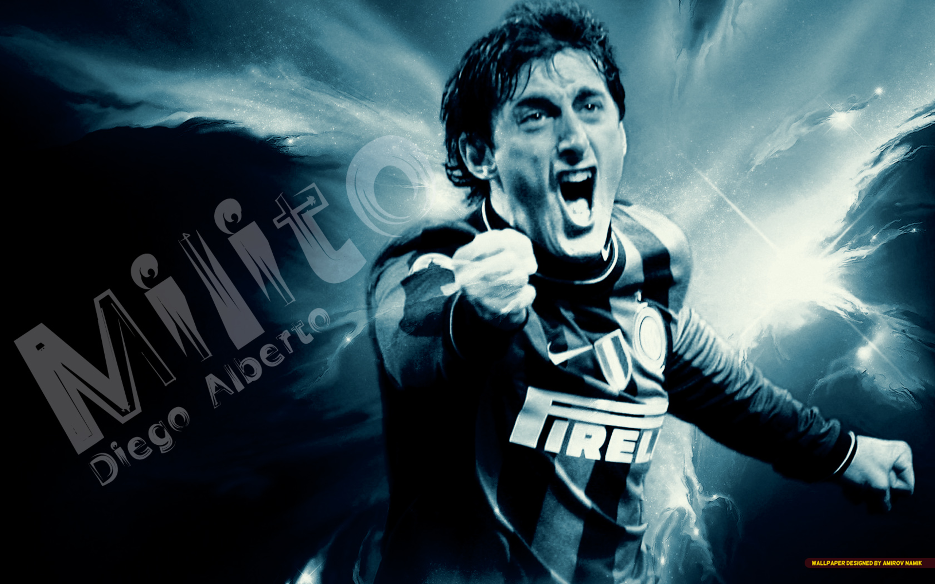 Diego Milito Inter Milan celebration HD Wallpaper