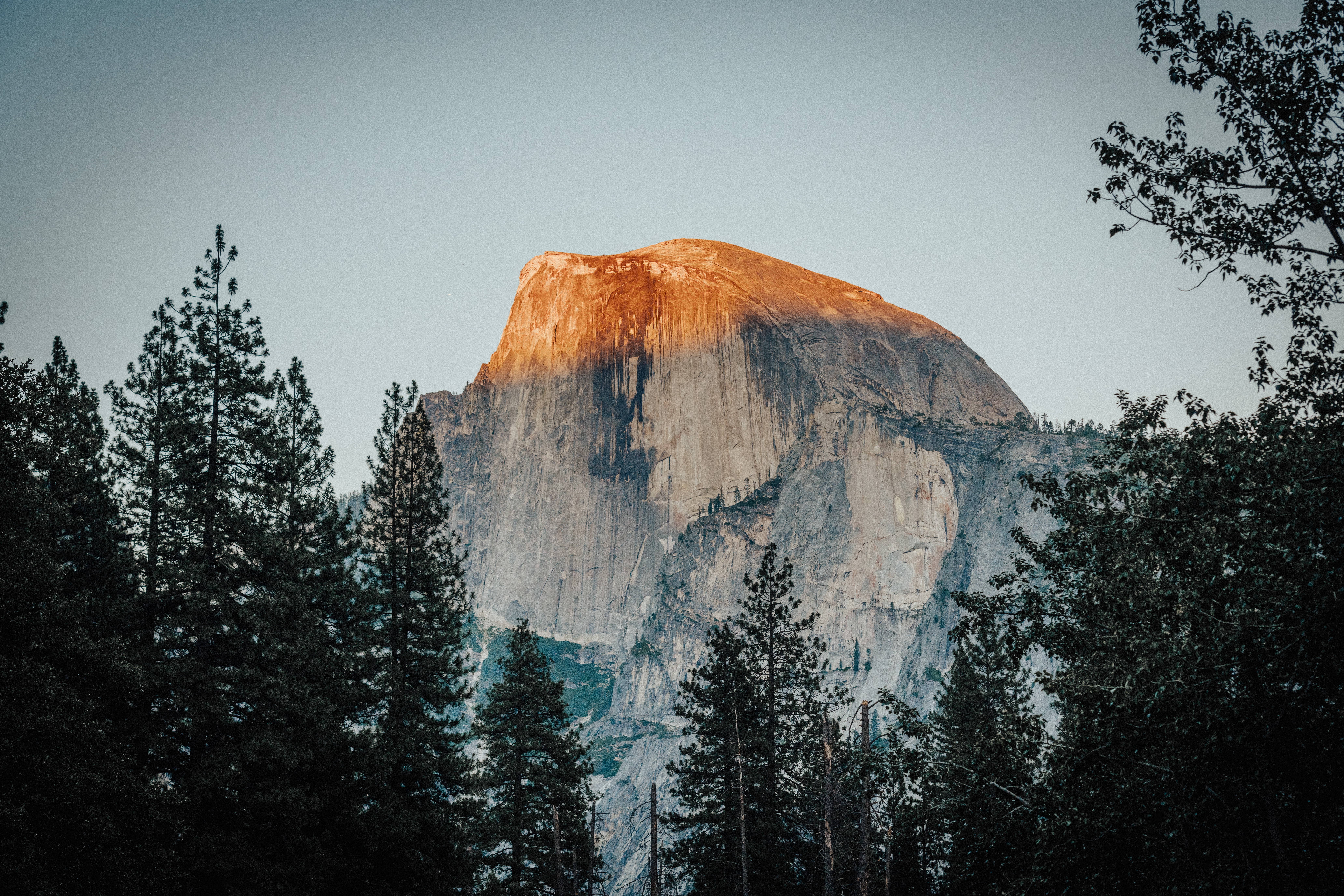 Golden Half Dome in Yosemite National Park HD Wallpaper