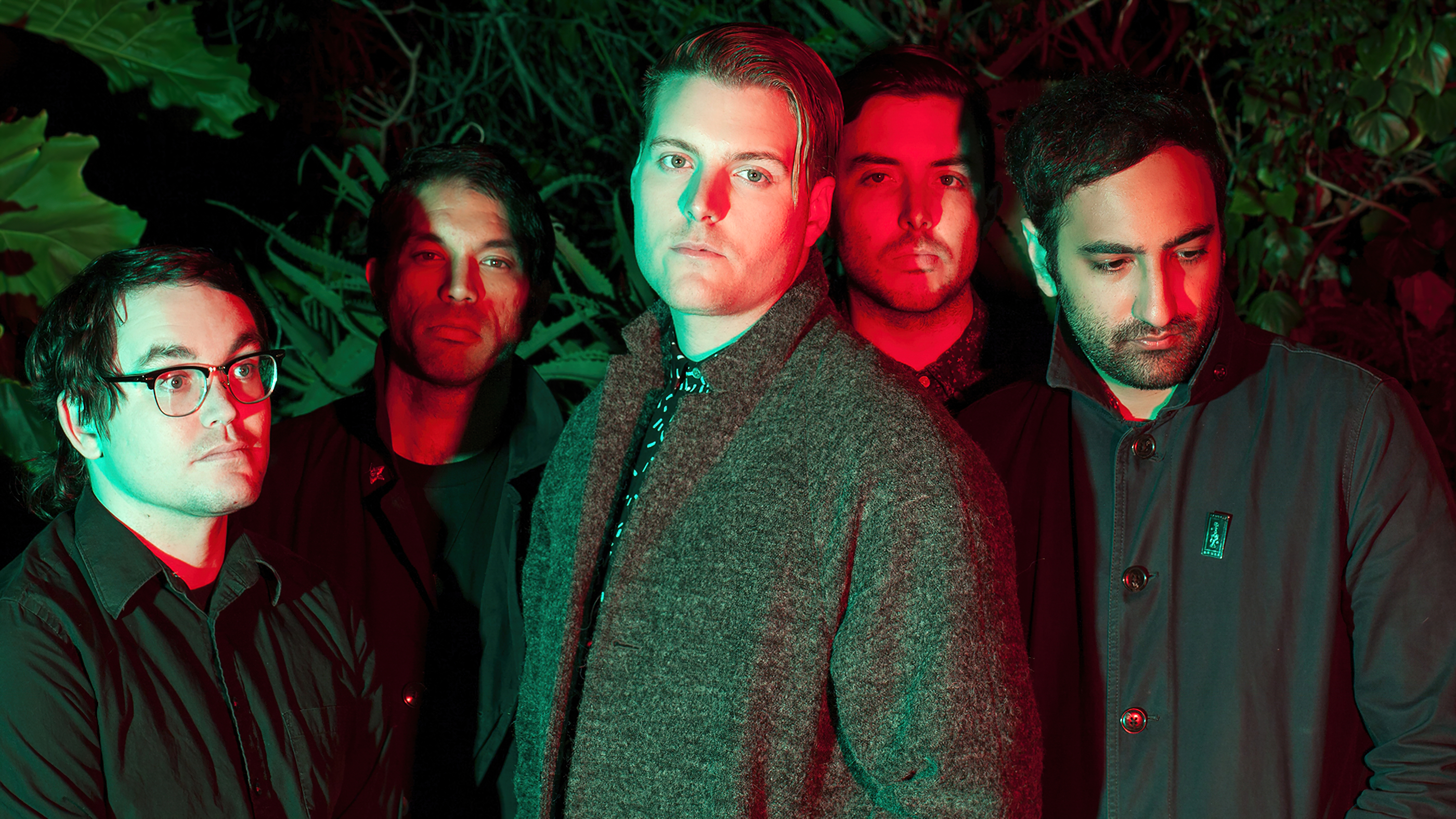 Deafheaven band portrait with red and green lighting HD Wallpaper