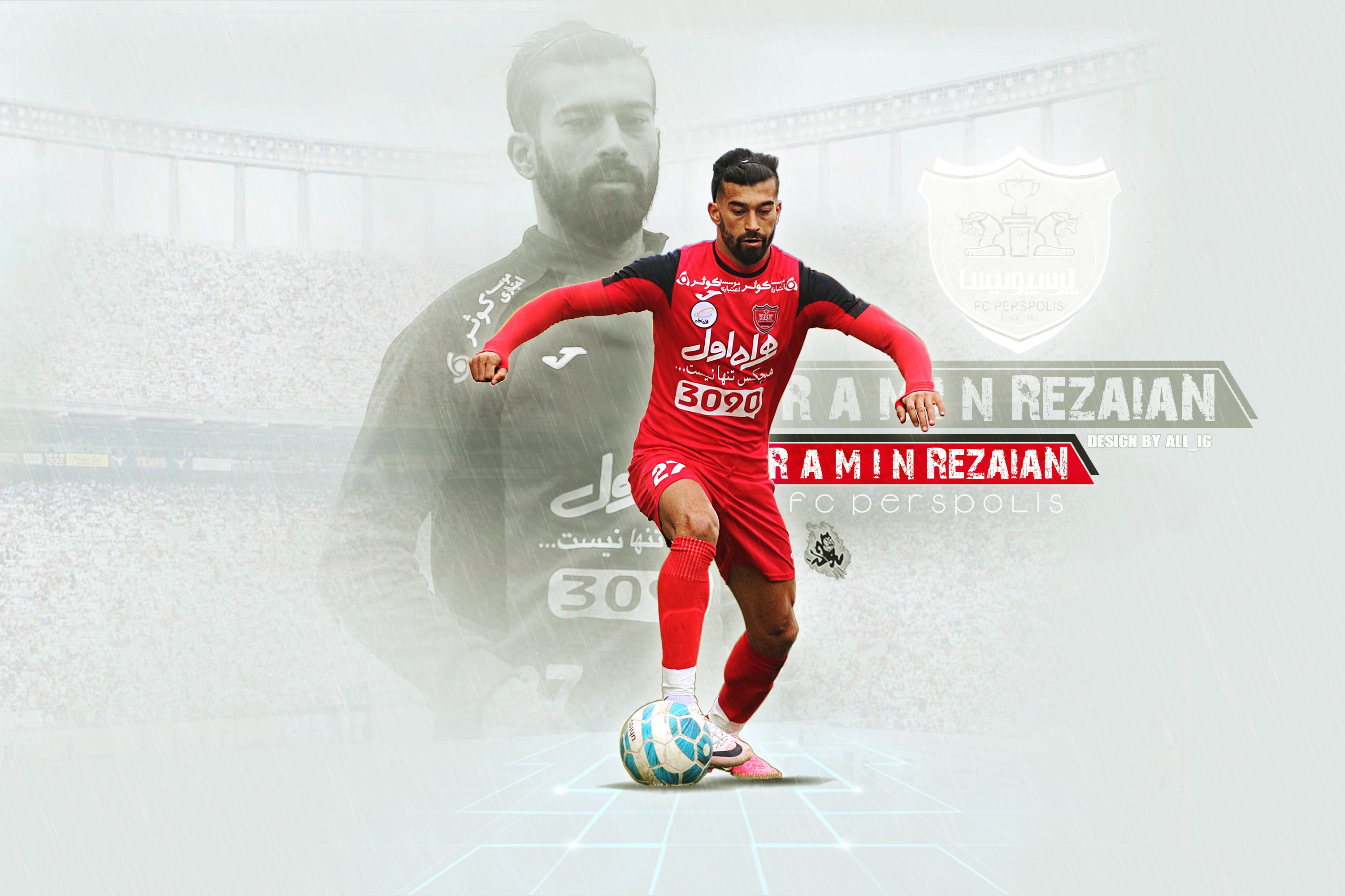 Ramin Rezaeian Persepolis FC football player HD Wallpaper