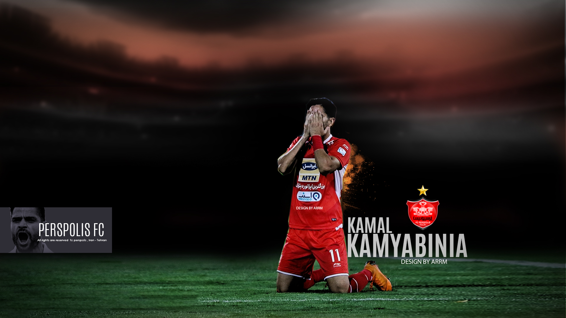 Kamal Kamyabinia emotional moment for Persepolis FC HD Wallpaper