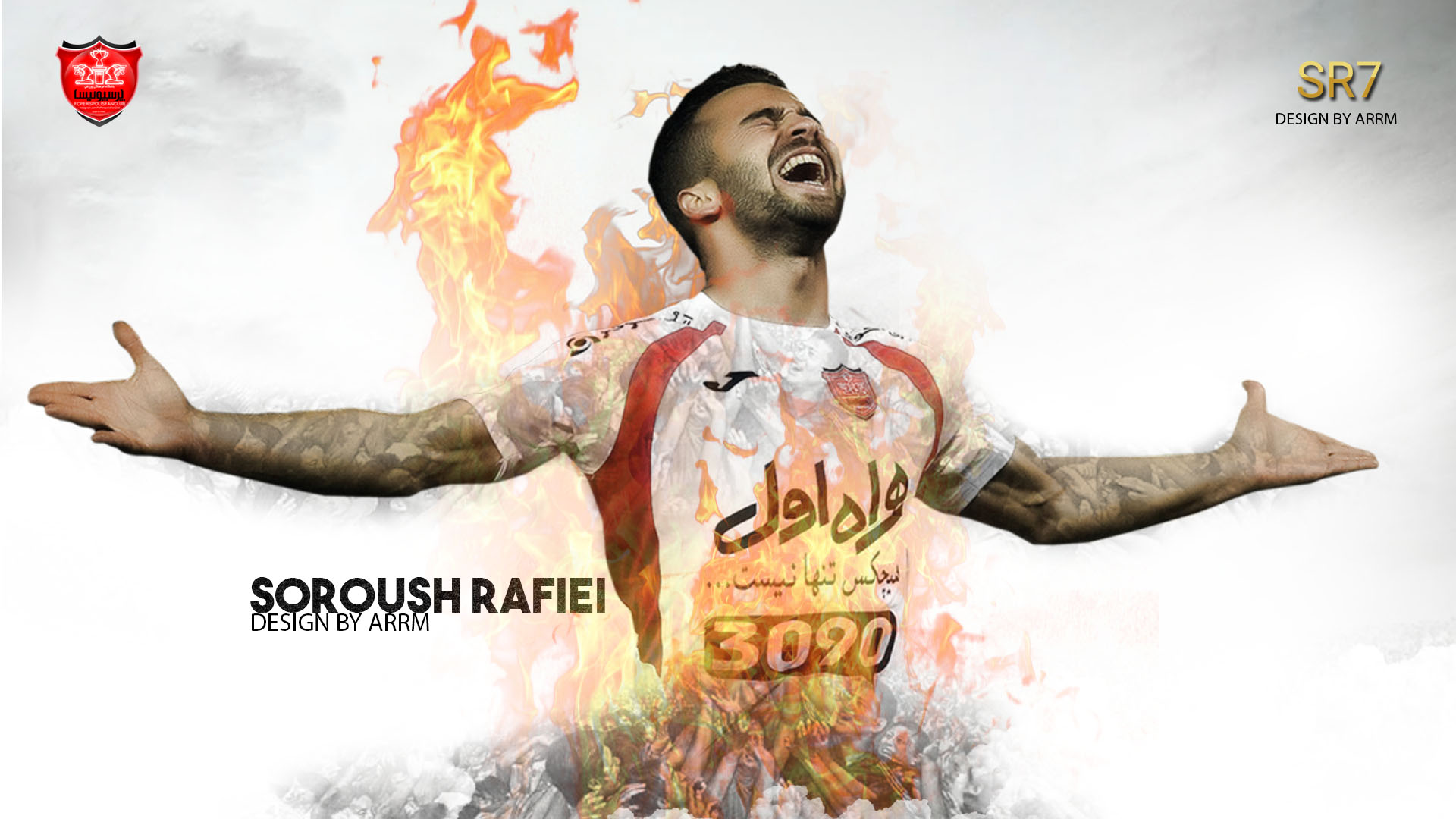 Soroush Rafiei: Fiery celebration for Persepolis F.C. HD Wallpaper