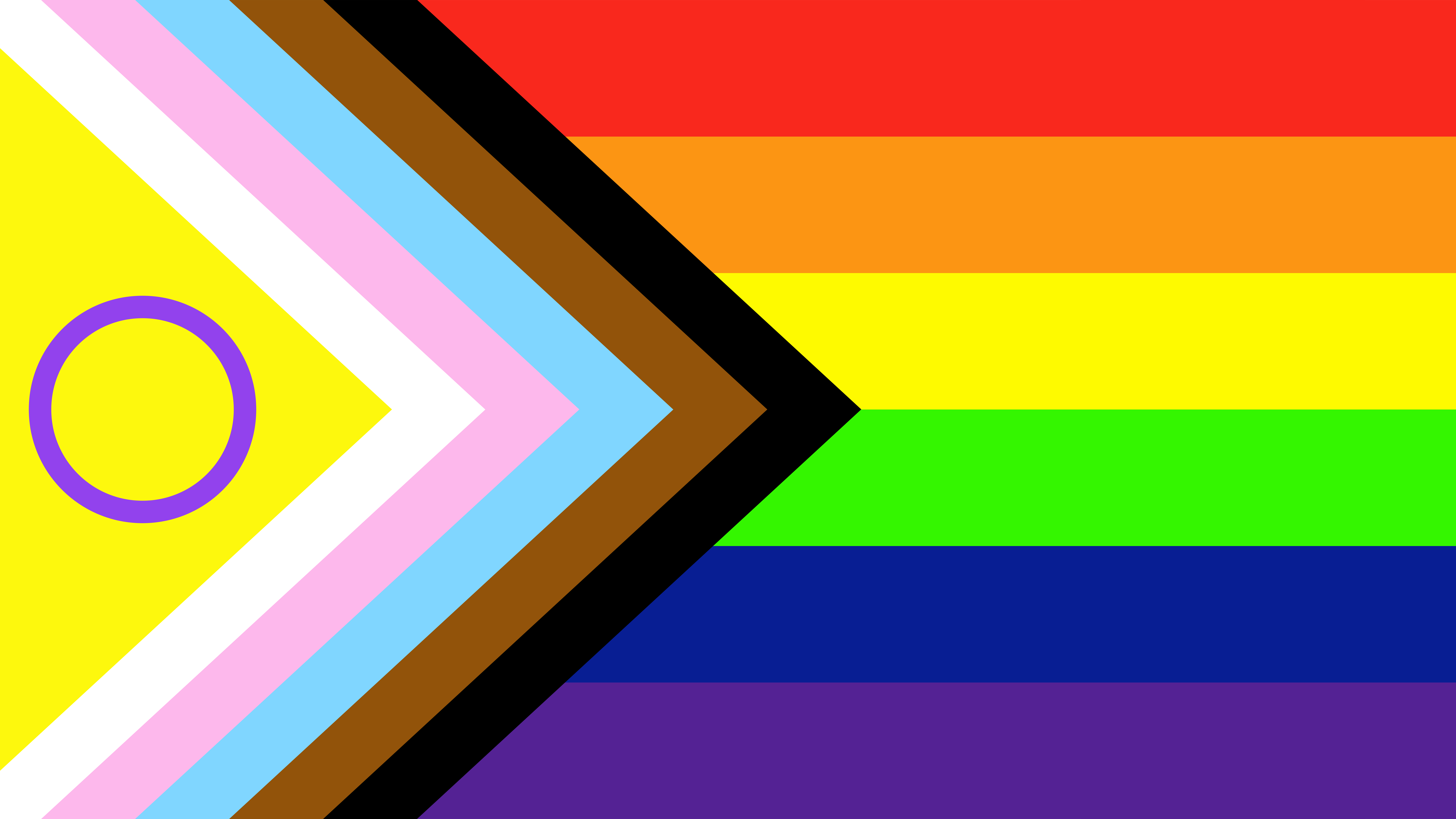 LGBTQIA Progress Pride Flag HD Wallpaper