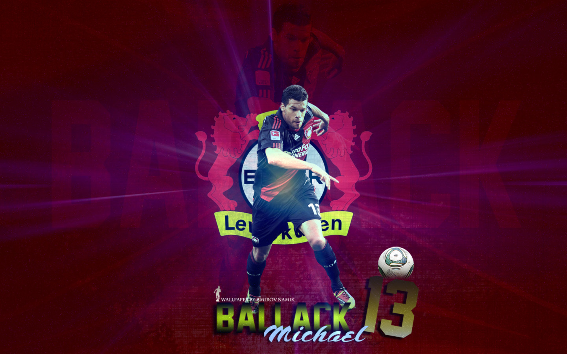 Michael Ballack Bayer 04 Leverkusen Number 13 HD Wallpaper